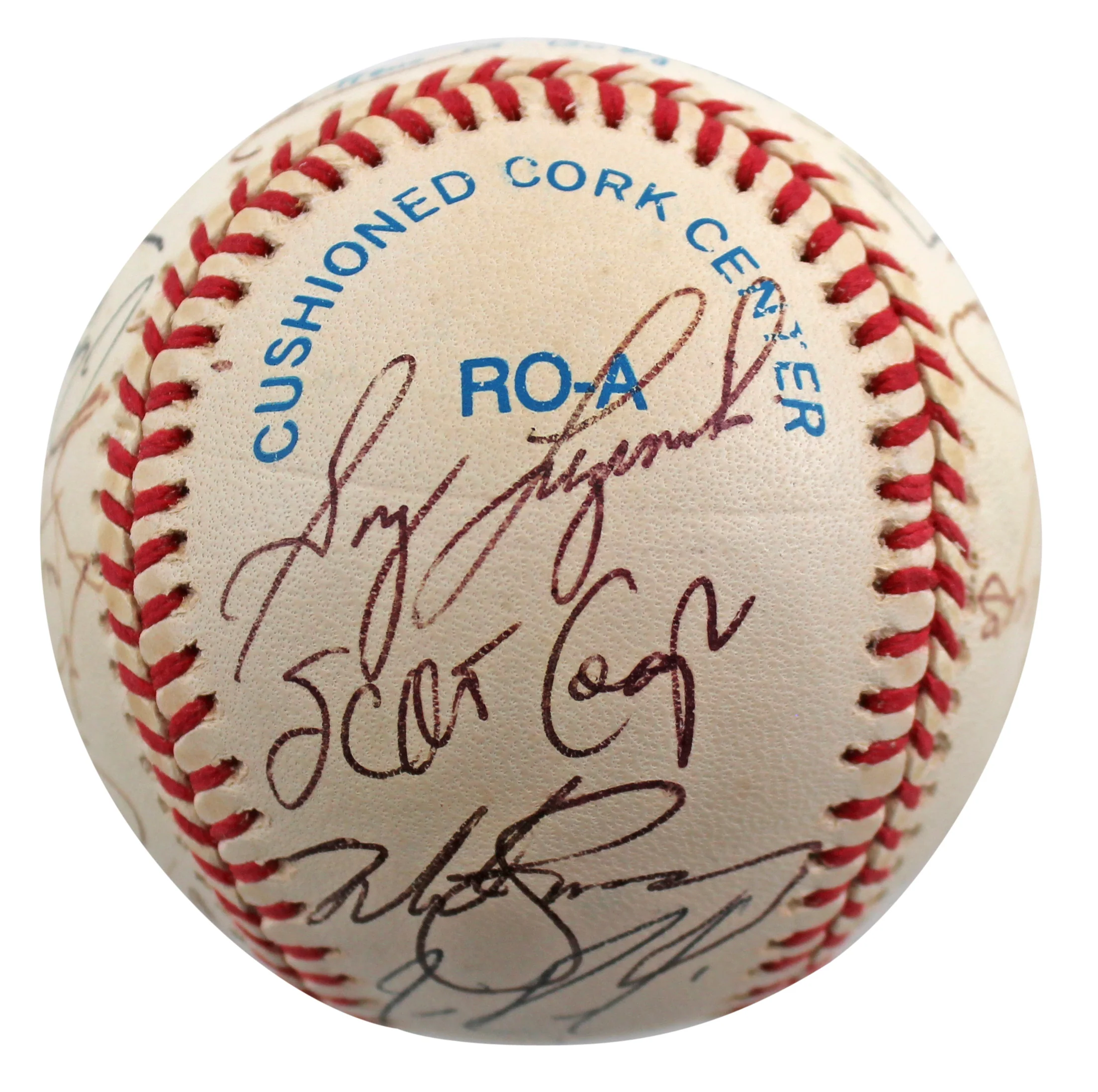 1997 Royals (28) Luzinski, Damon, Dye +25 Signed Budig Oal Baseball BAS #AA03200 - Image 6
