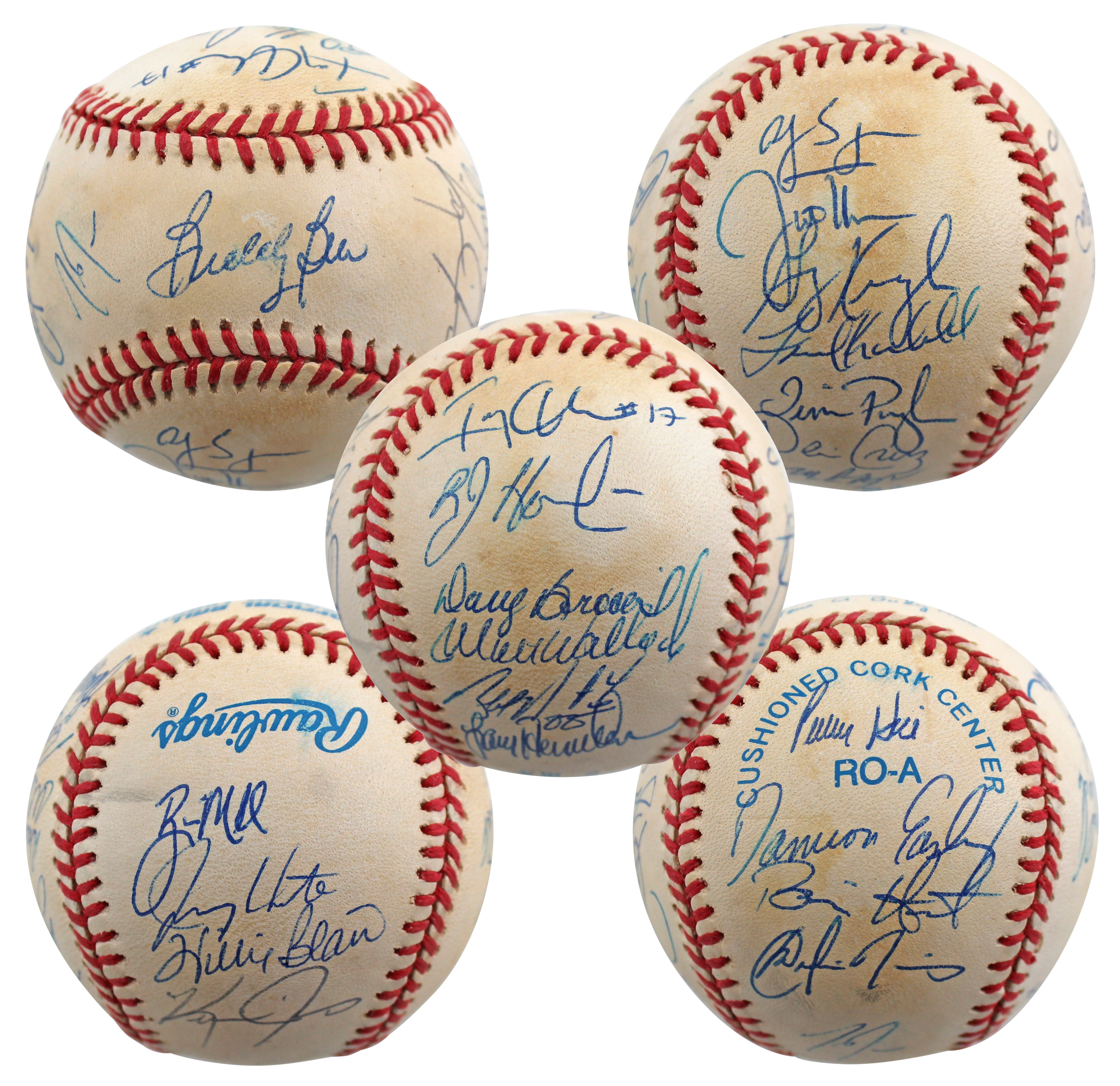 1997 Tigers (23) Herndon, Bell, Easley +20 Signed Oal Baseball BAS #AA03199 - Image 2