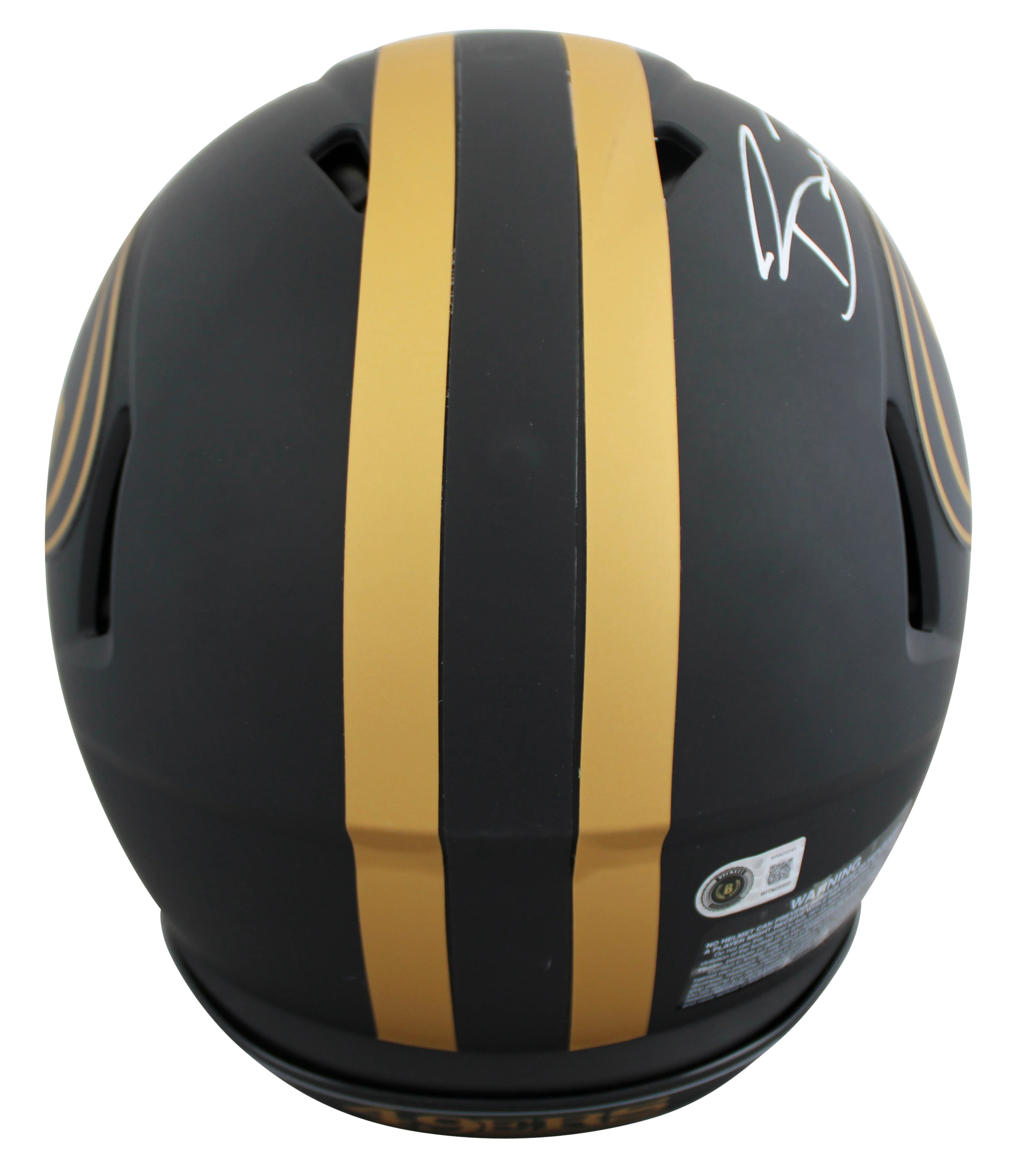 49ers Brock Purdy Signed Eclipse Full Size Speed Proline Helmet BAS Witnessed - Image 3