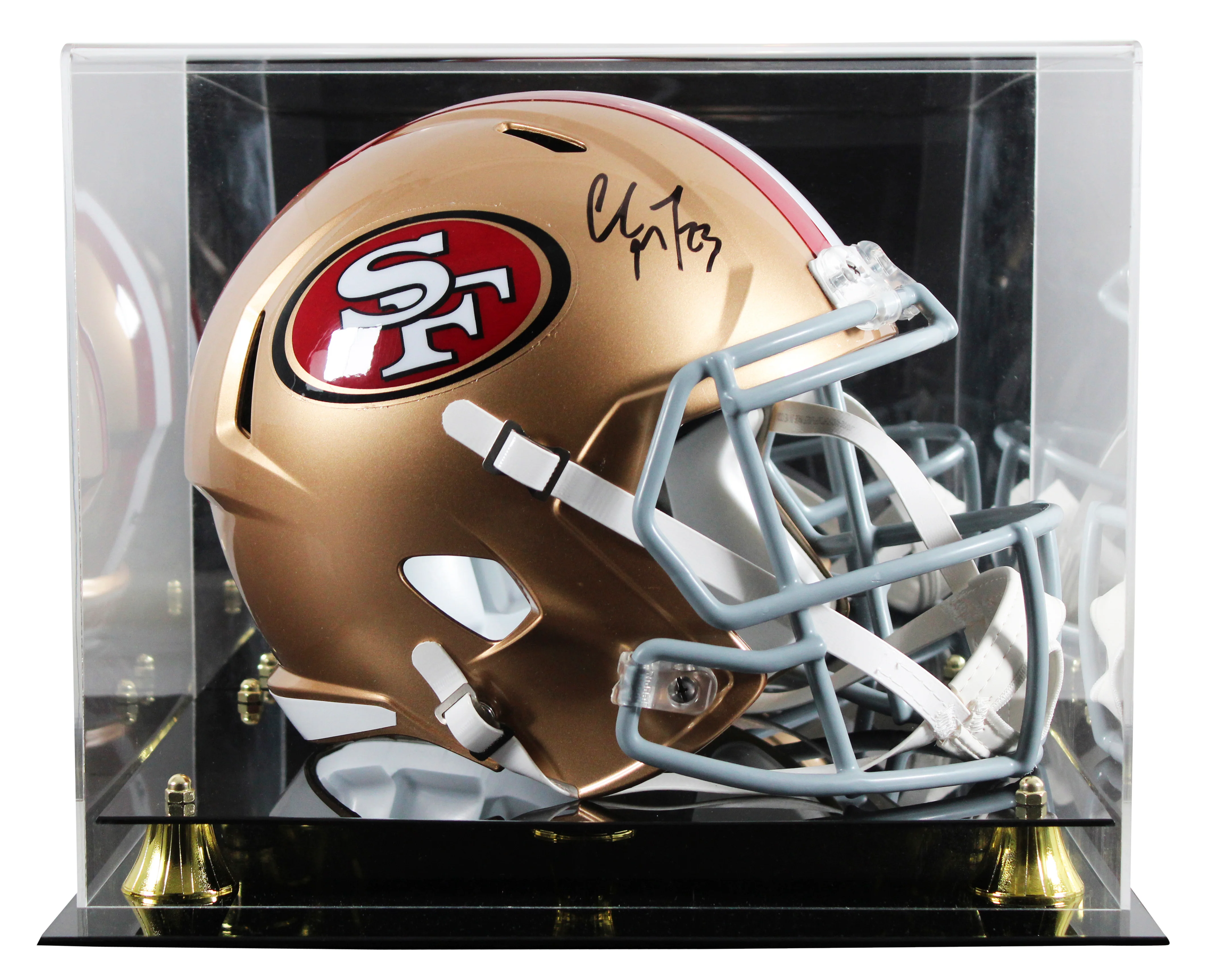 49ers Christian McCaffrey Signed Full Size Speed Rep Helmet W/ Case Fanatics - Image 2