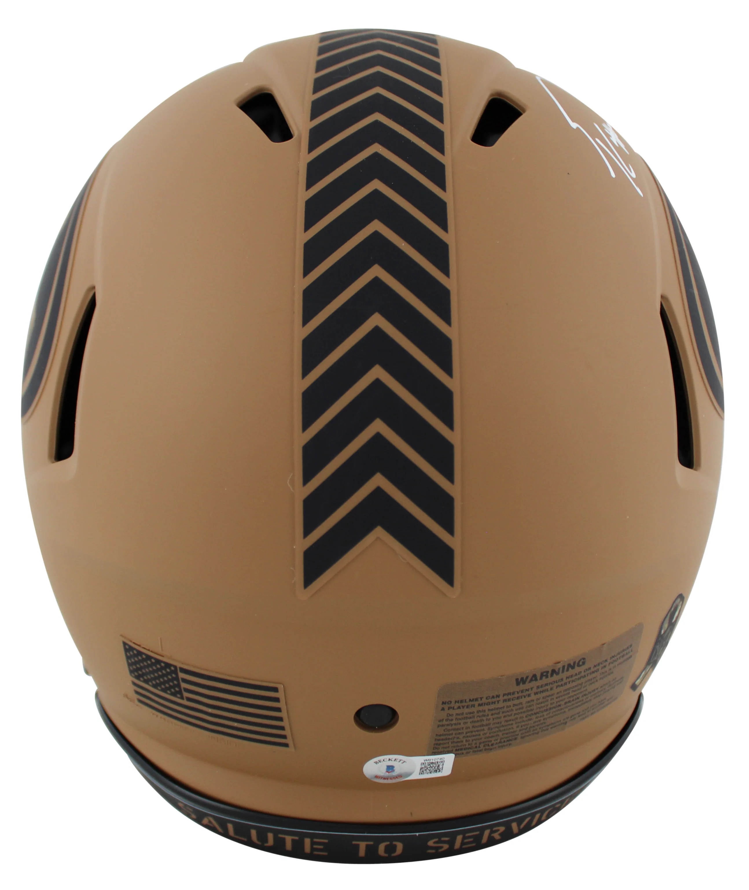 49ers George Kittle Signed Salute To Service II F/S Speed Proline Helmet BAS Wit - Image 3