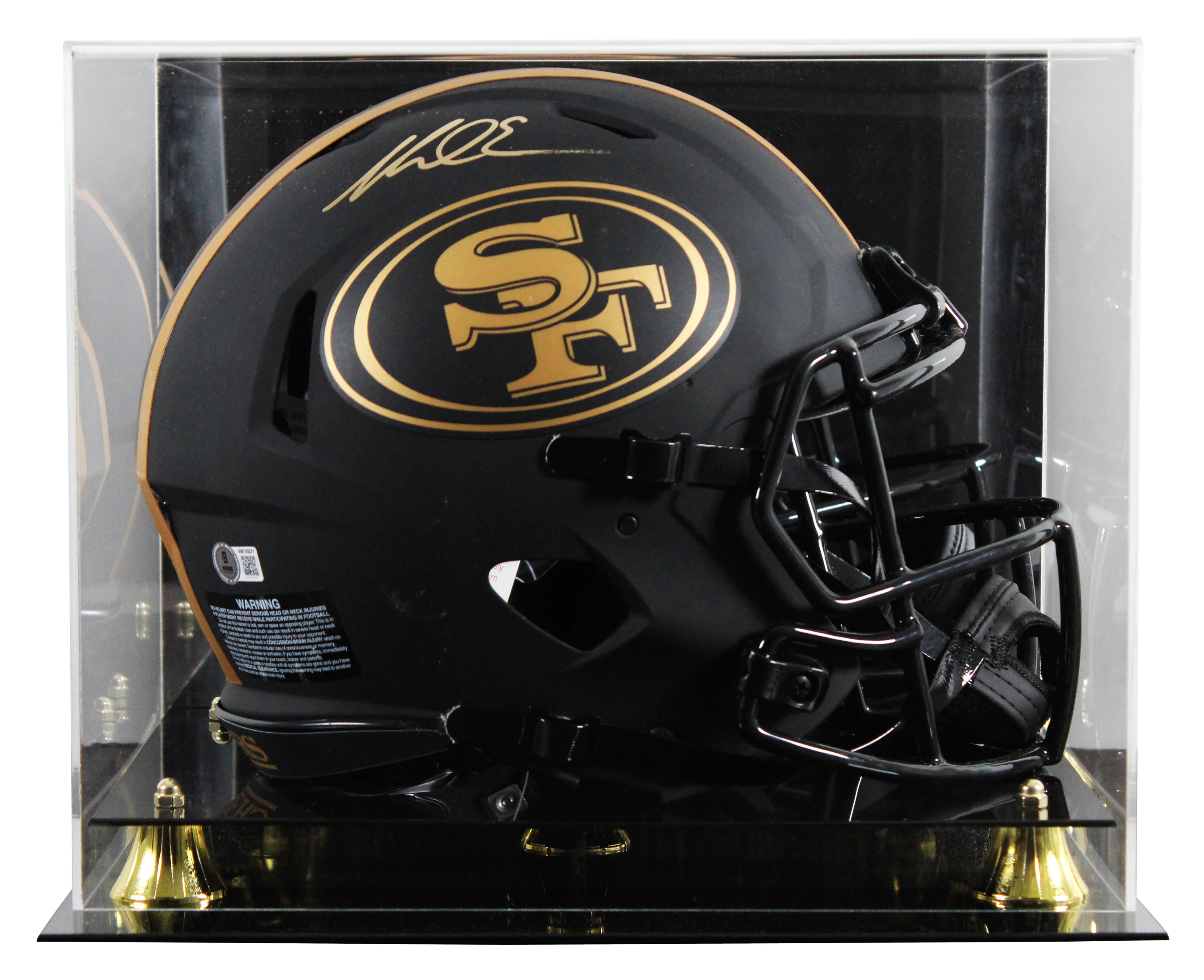 49ers Mike Evans Signed Eclipse Full Size Speed Proline Helmet W/ Case BAS Wit - Image 2