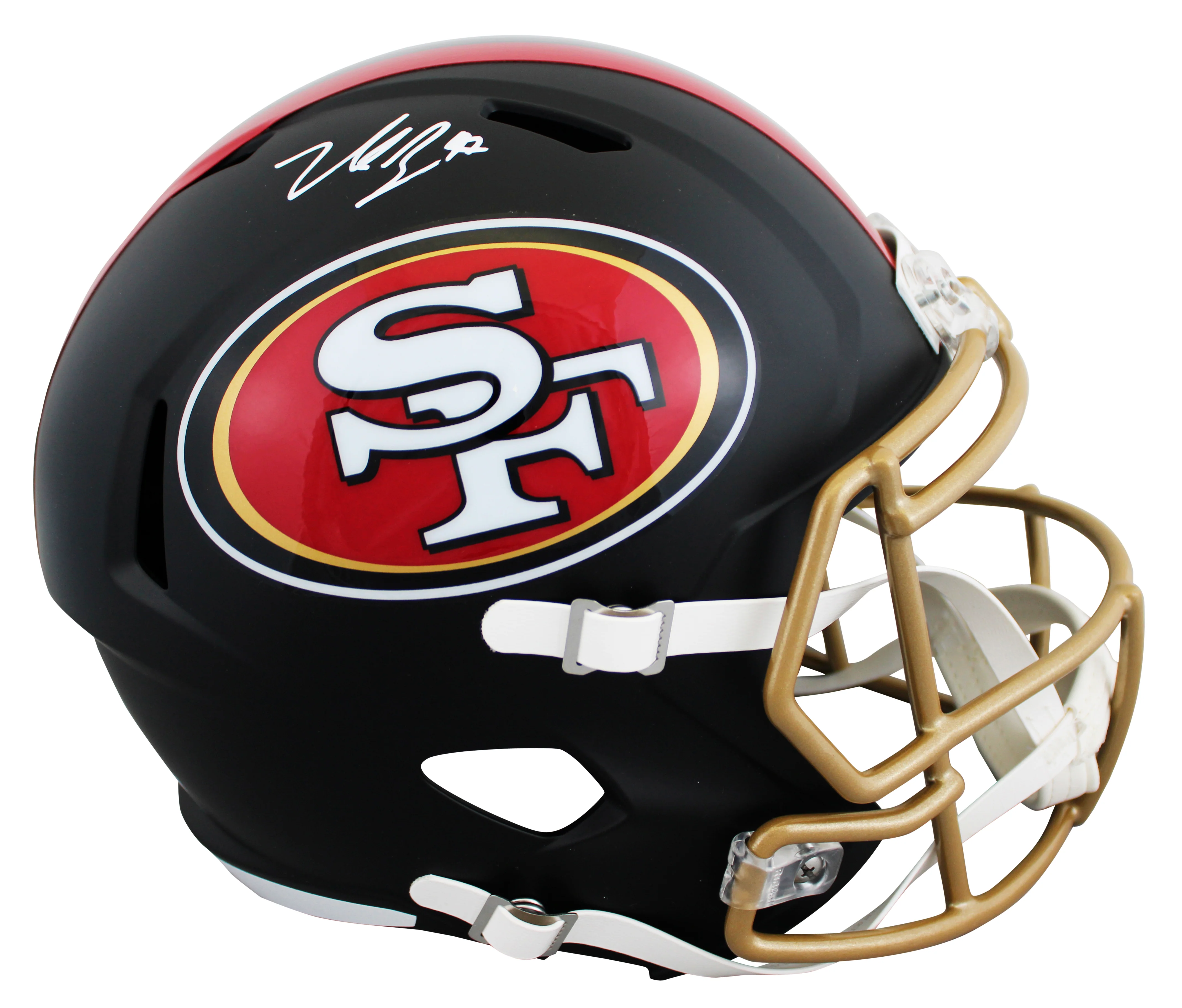 49ers Nick Bosa Signed Rivalries Full Size Speed Rep Helmet W/ Case BAS Witness - Image 3