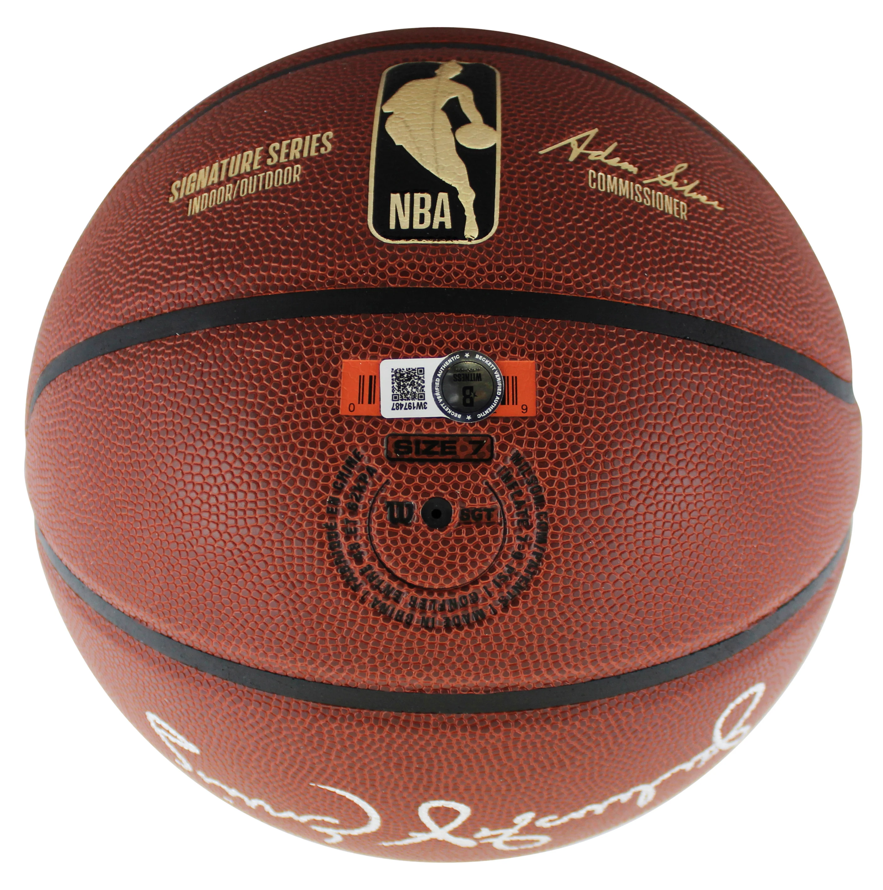 76ers Julius "Dr. J" Erving Signed Wilson Trophy Series Basketball W/ Case BAS W - Image 6
