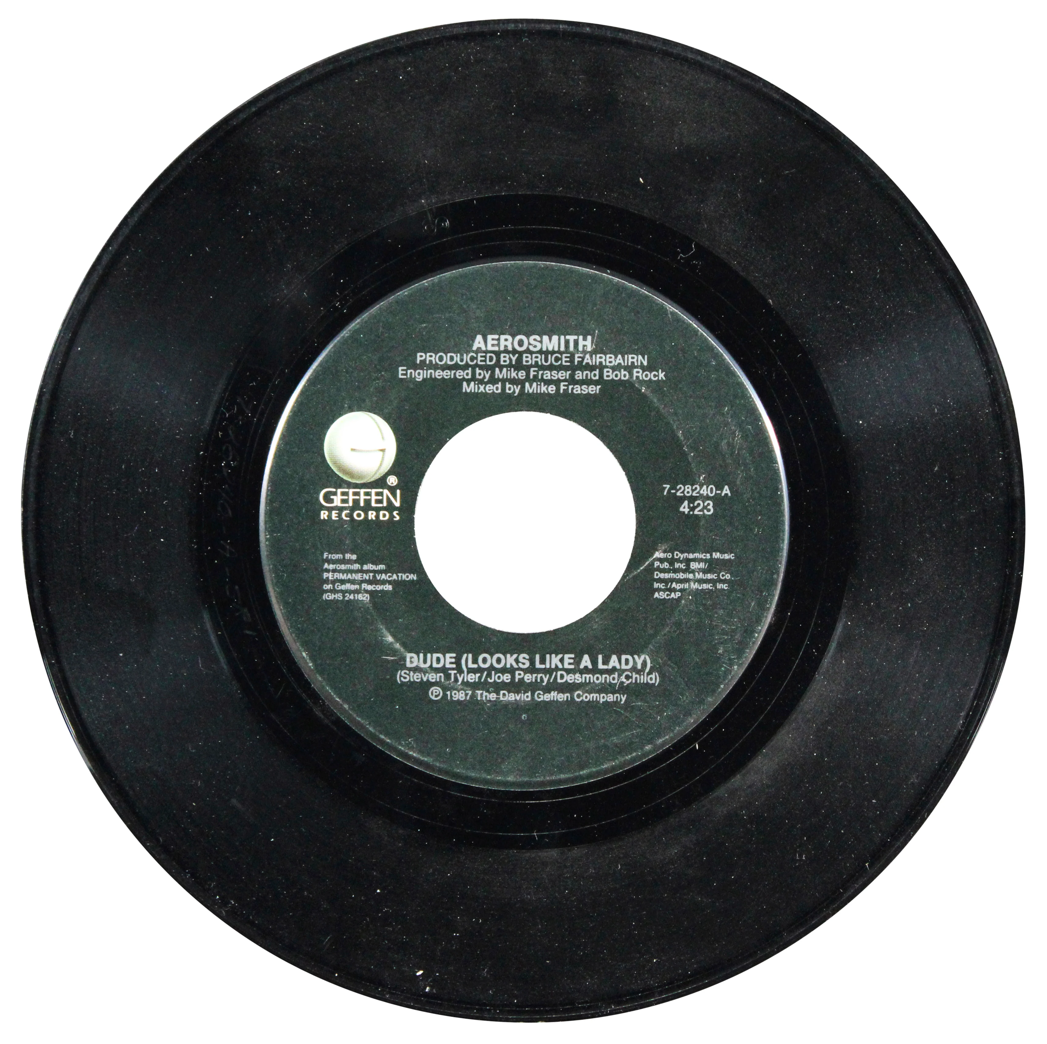 Aerosmith (5) Tyler, Perry, Hamilton +2 Signed 45 RPM Album Cover W/ Vinyl BAS - Image 5