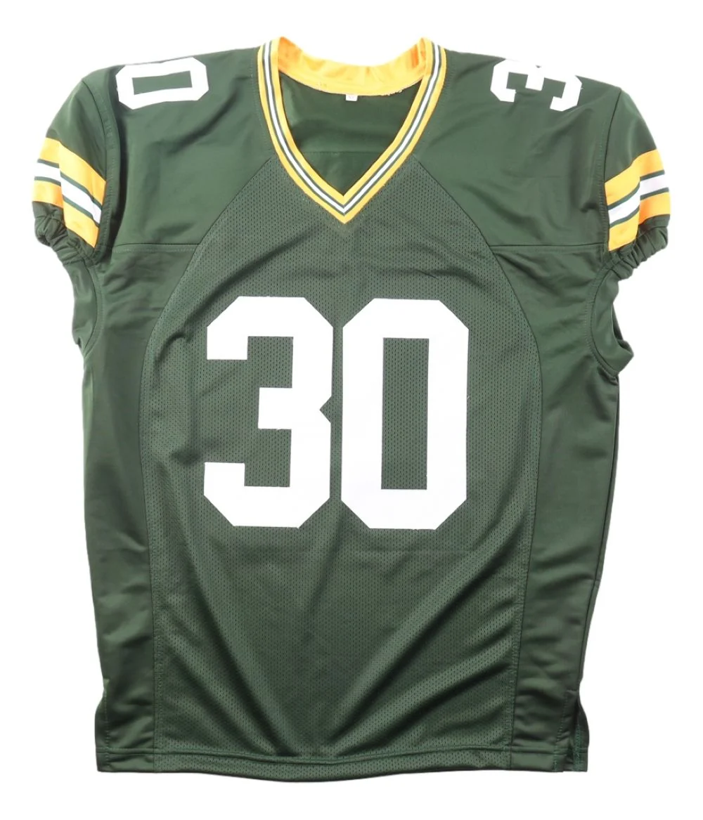 Ahman Green Green Bay Signed Green Pro Cut Football Jersey JSA QR Hologram - Image 3