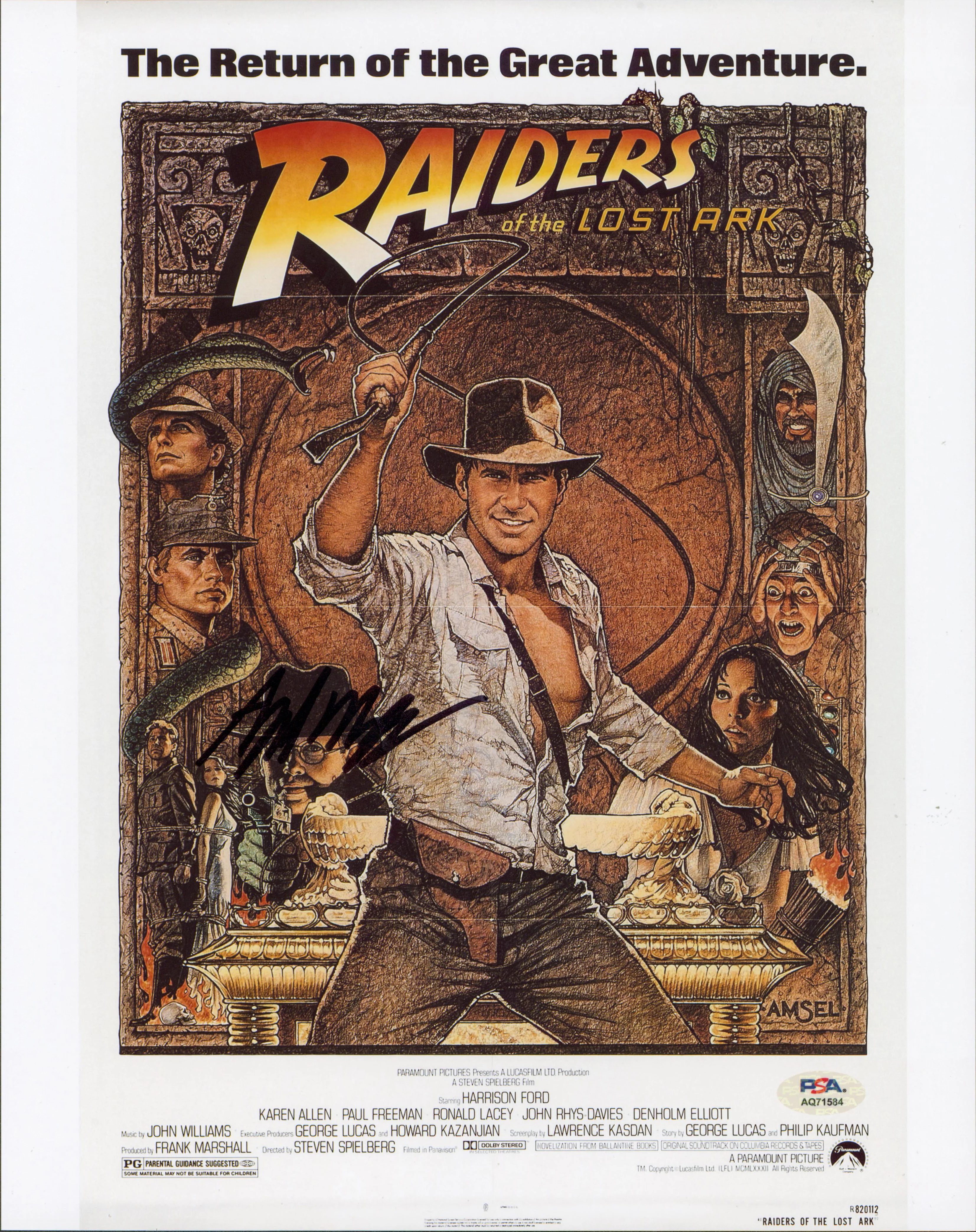 Alfred Molina Indiana Jones Raiders of the Lost Ark Signed 11x14 Photo PSA/DNA 1 - Image 2