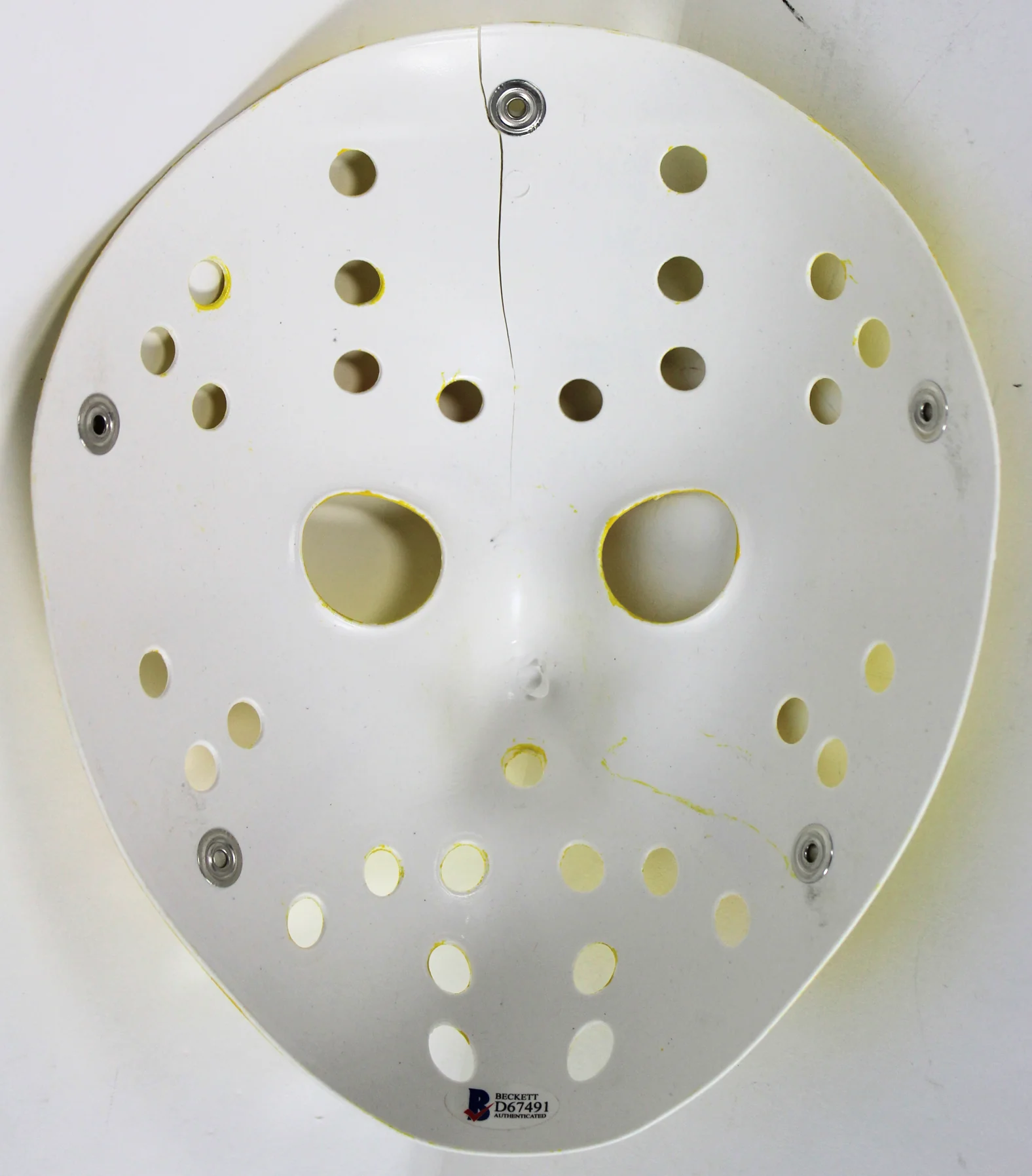 Ari Lehman Friday The 13th "Kill For Mama!" Signed Yellow Jason Mask BAS #D67491 - Image 4