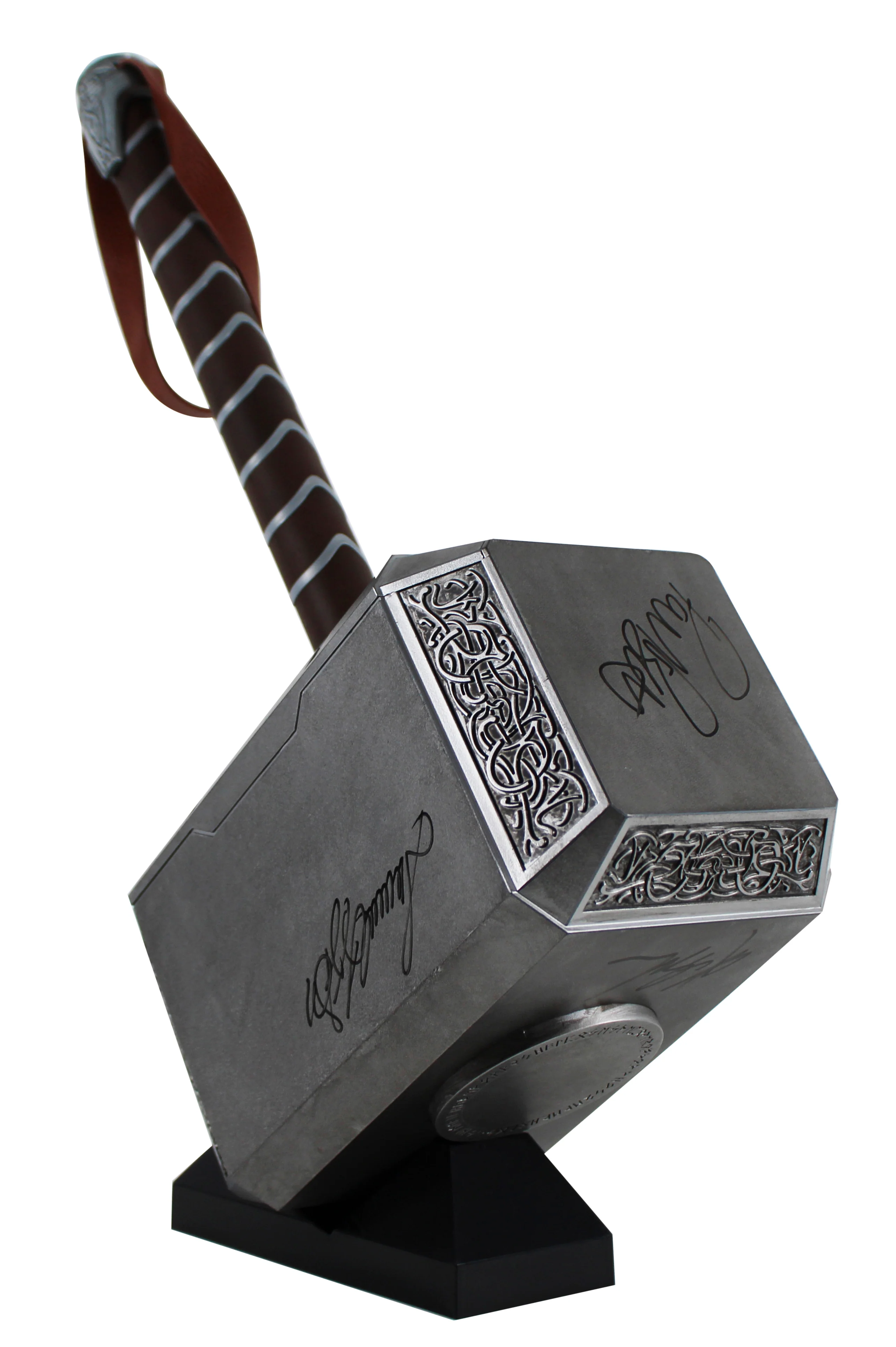 Avengers (4) Jackson, Bettany, Rudd & Gillan Signed Thor Mjolnir Prop Hammer BAS - Image 3