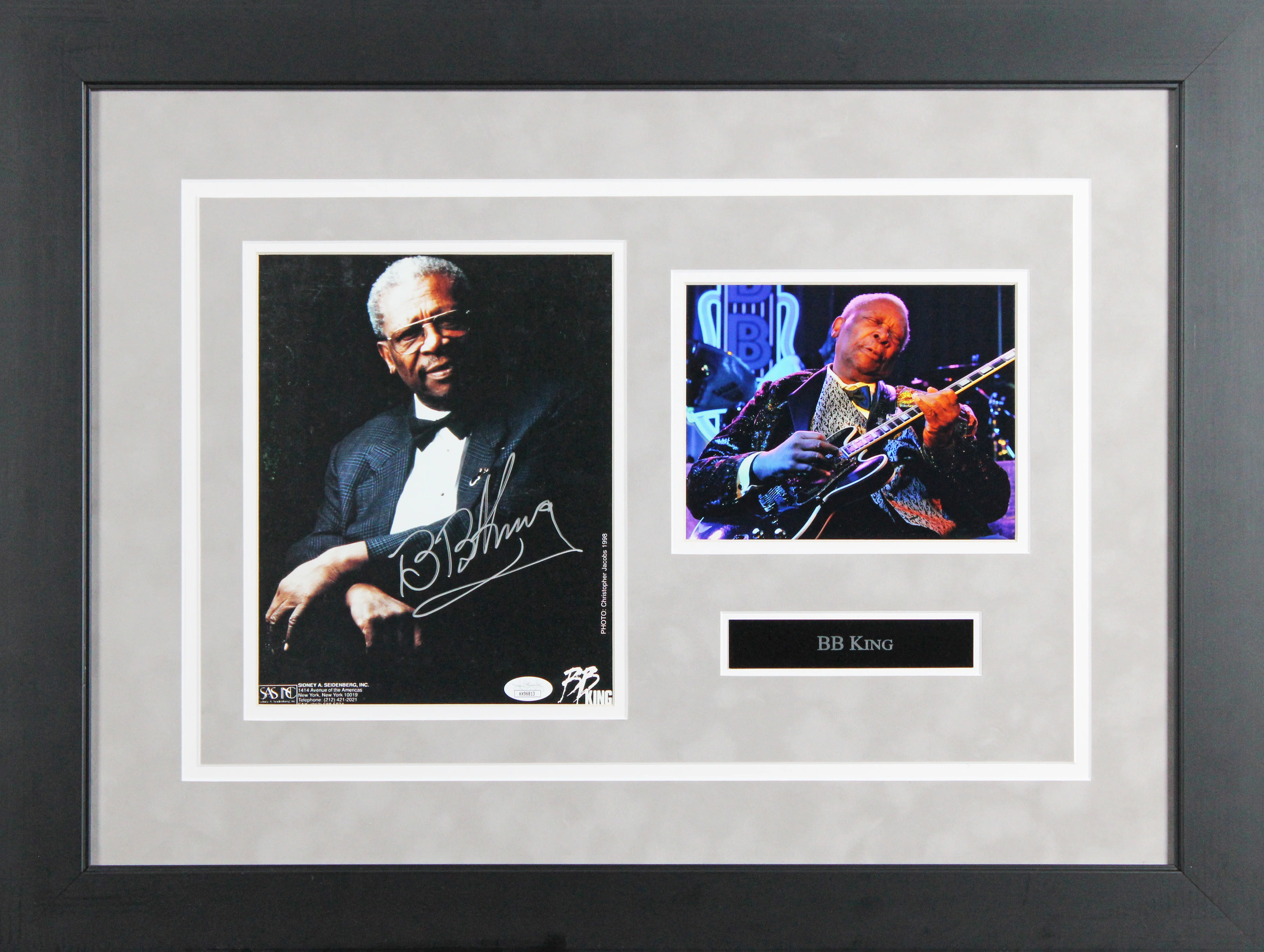 B.B. King Authentic Signed 8x10 Framed Photo Autographed JSA #KK96813