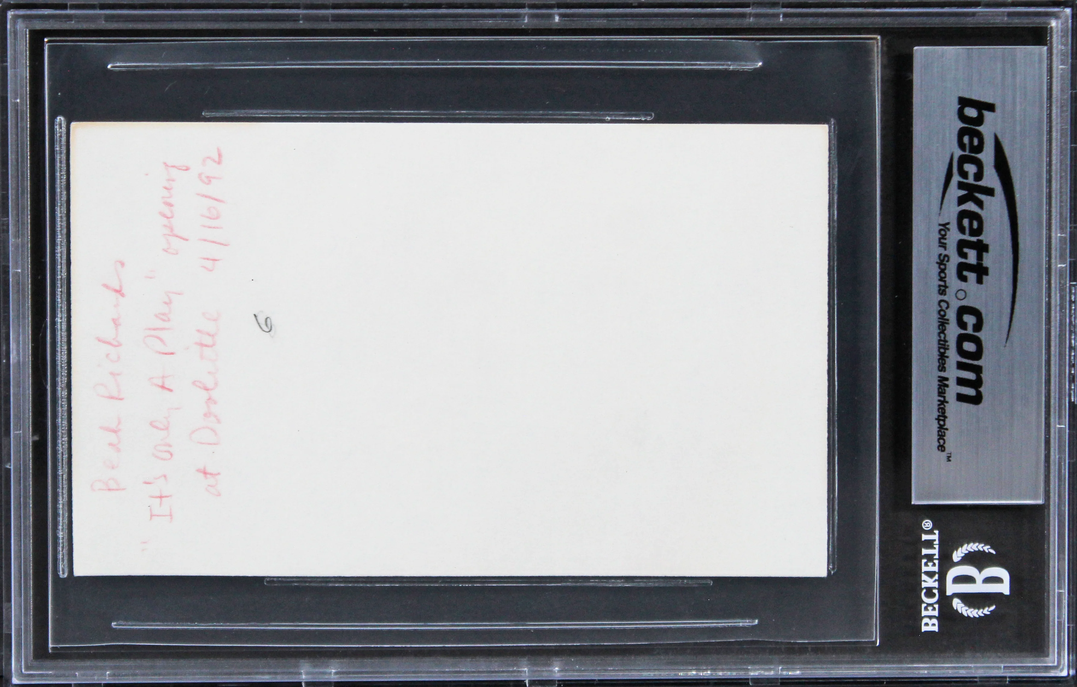 Beah Richards Guess Who's Coming to Dinner Signed 3x5 Index Card BAS Slabbed - Image 3