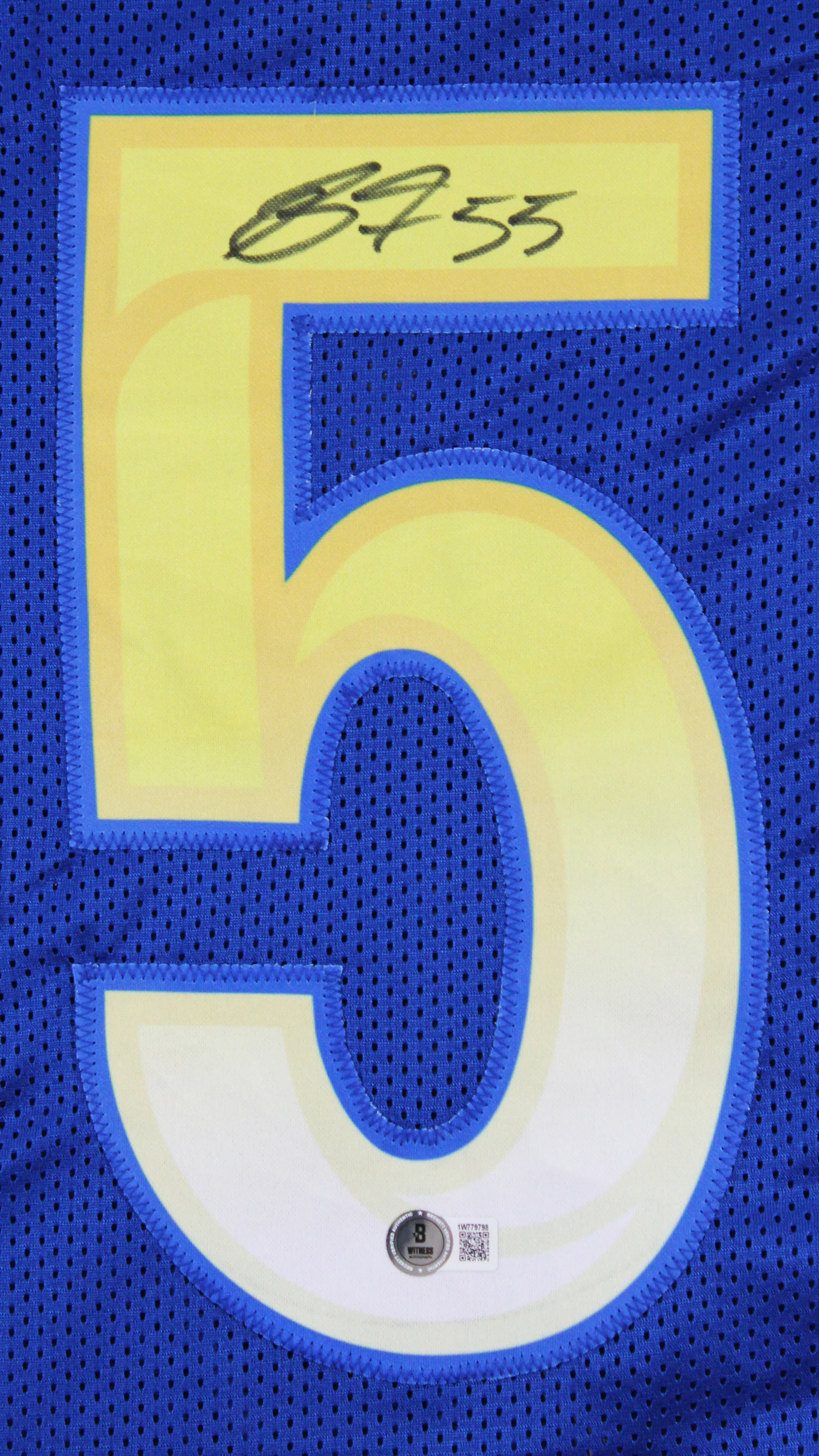 Braden Fiske Authentic Signed Blue Pro Style Jersey Autographed BAS Witnessed 1 - Image 3