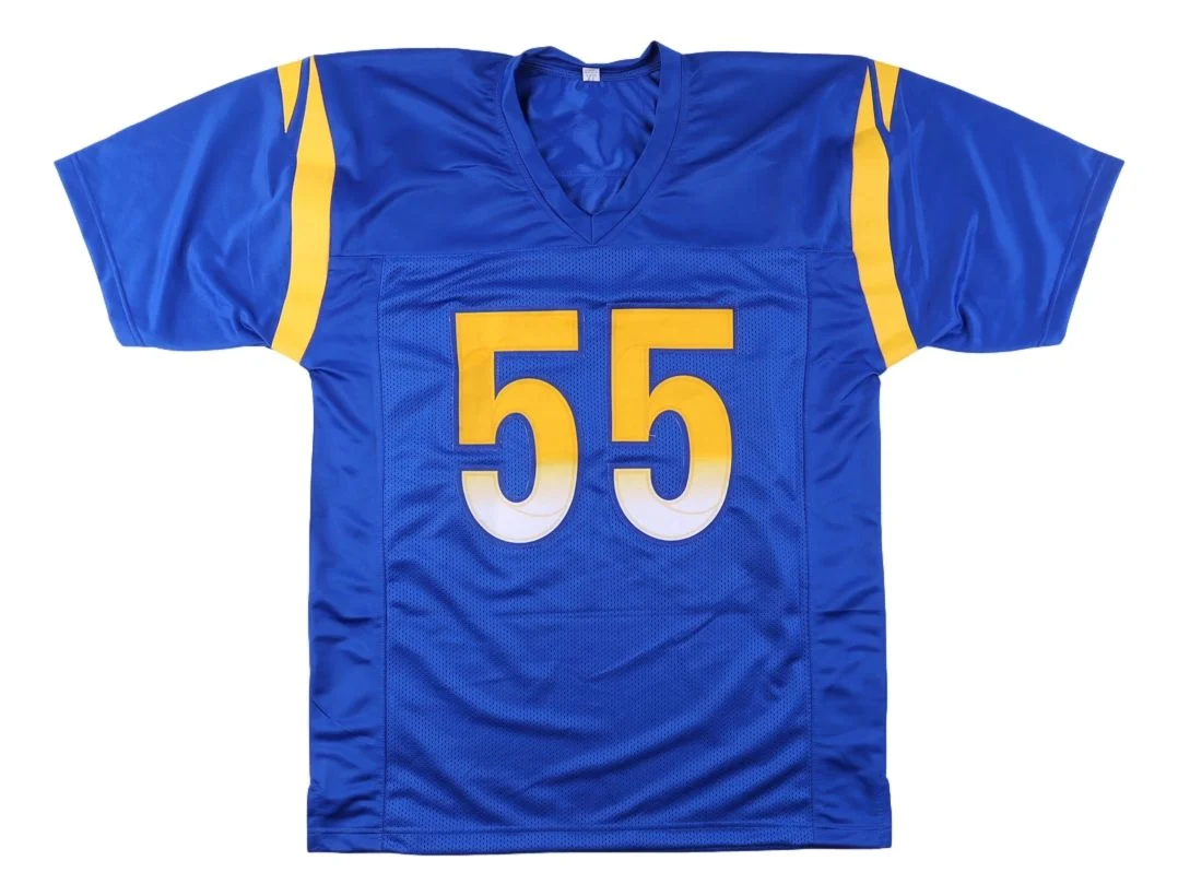 Braden Fiske Los Angeles Signed Blue Football Jersey JSA ITP - Image 3
