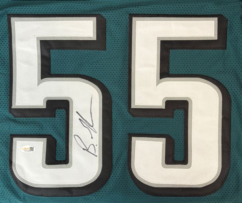Brandon Graham Philadelphia Signed Green Football Jersey JSA QR Hologram - Image 2