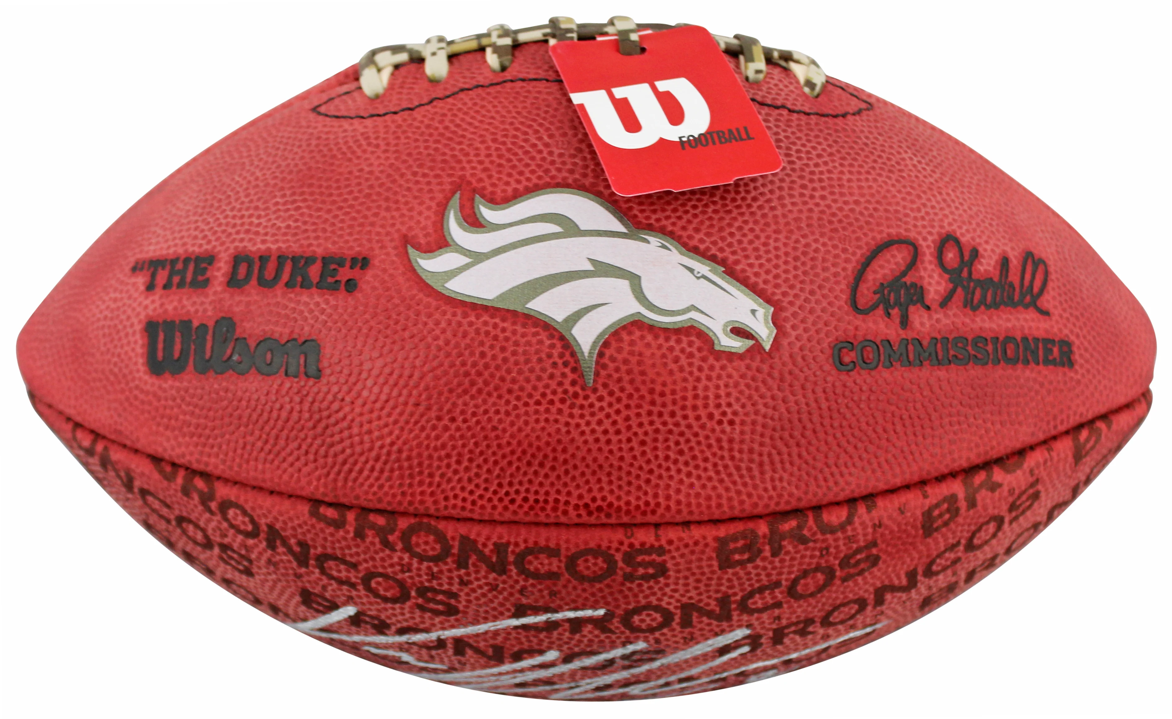 Broncos Von Miller Signed Wilson "Duke" Team Showcase Football W/ Case BAS Wit - Image 4