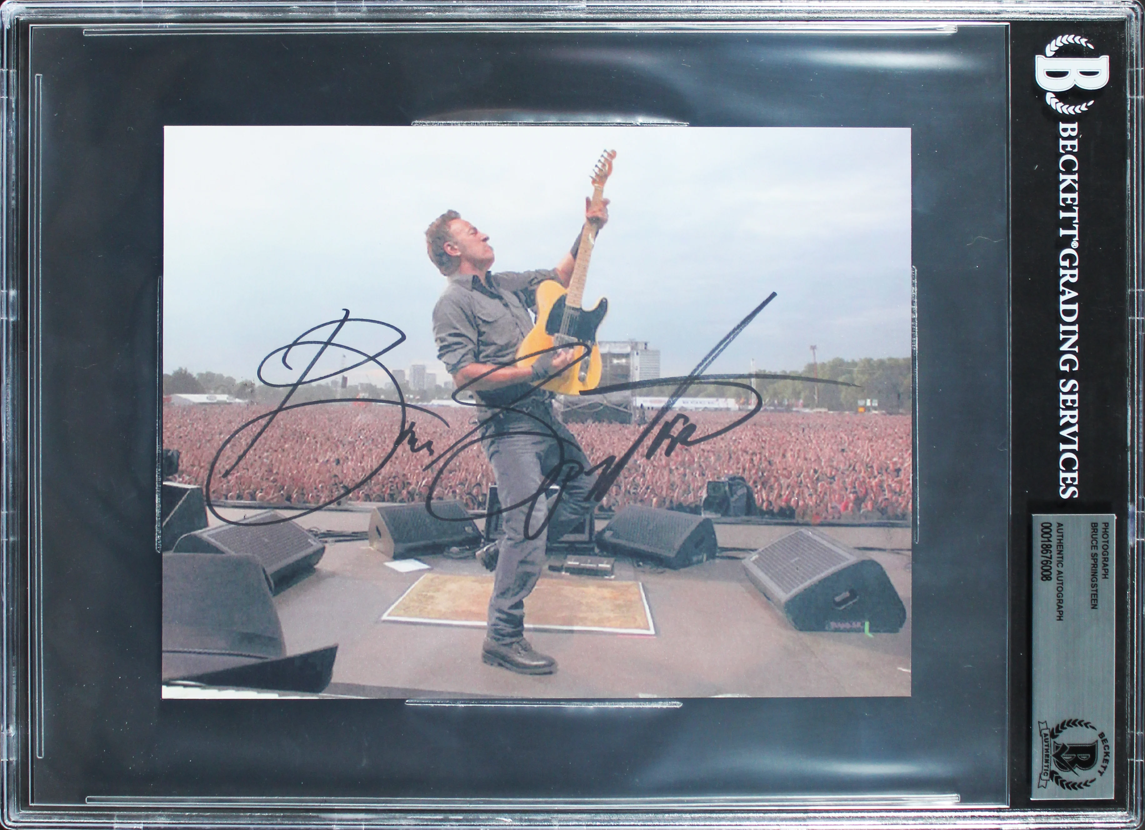 Bruce Springsteen Authentic Signed 6x8 Photo Autographed BAS Slabbed 1 - Image 2