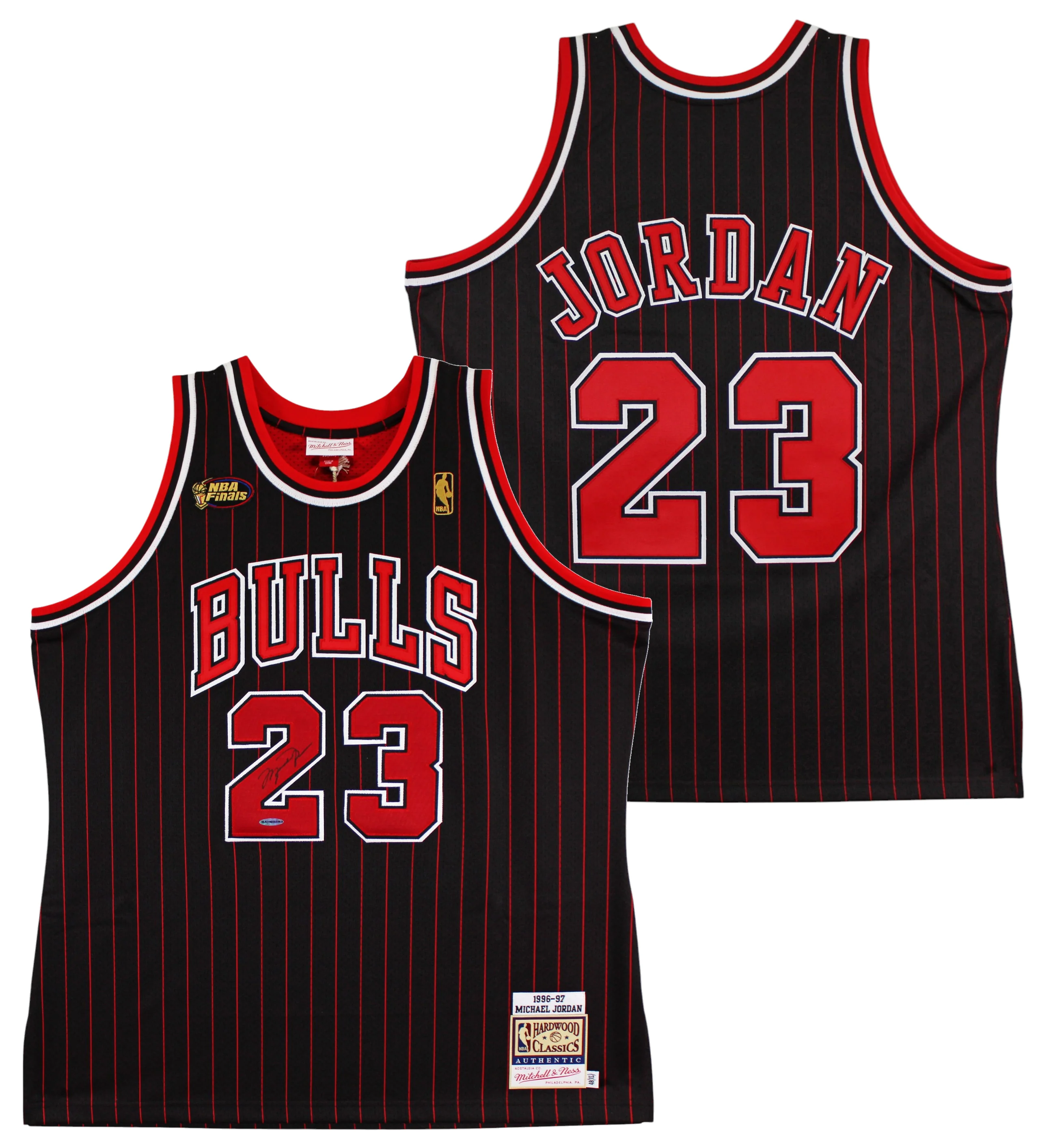 Bulls Michael Jordan Signed 96-97 Black M&N HWC Authentic Jersey UDA #BAH60383 - Image 2