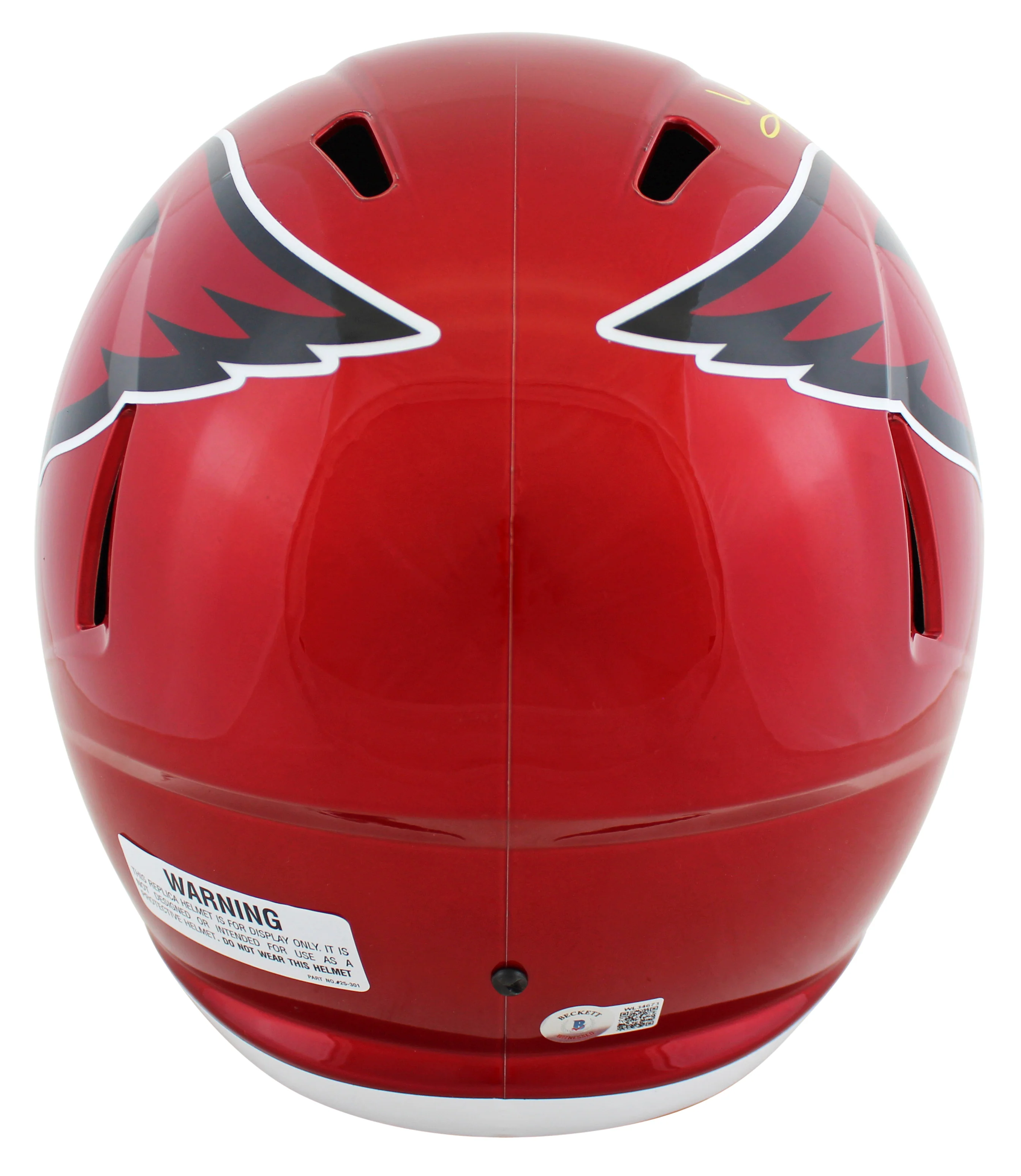 Cardinals Kurt Warner Signed Flash Full Size Speed Rep Helmet W/ Case BAS Wit - Image 4