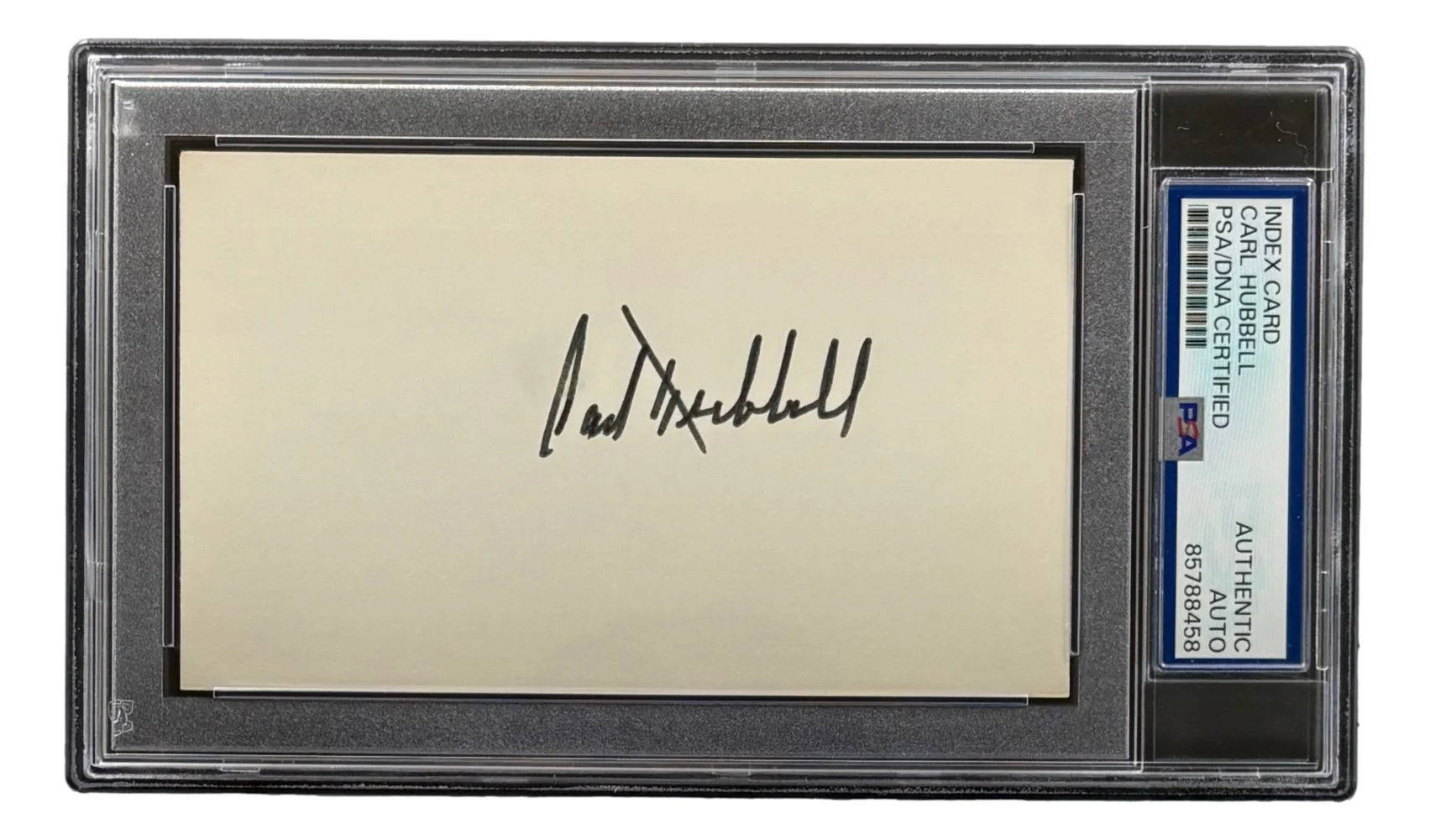 Carl Hubbell Signed Index Card New York Giants PSA/DNA