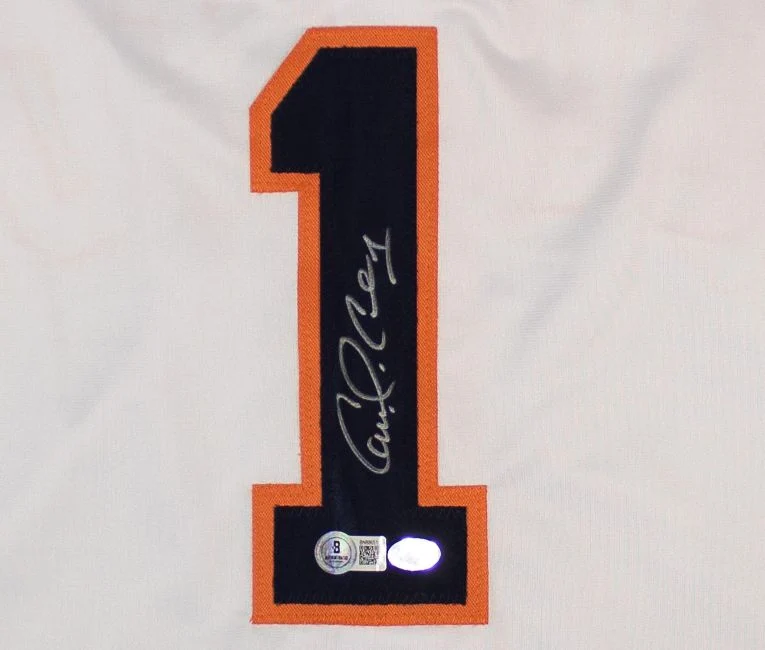 Carlos Correa Houston Signed White Baseball Jersey BAS - Image 2