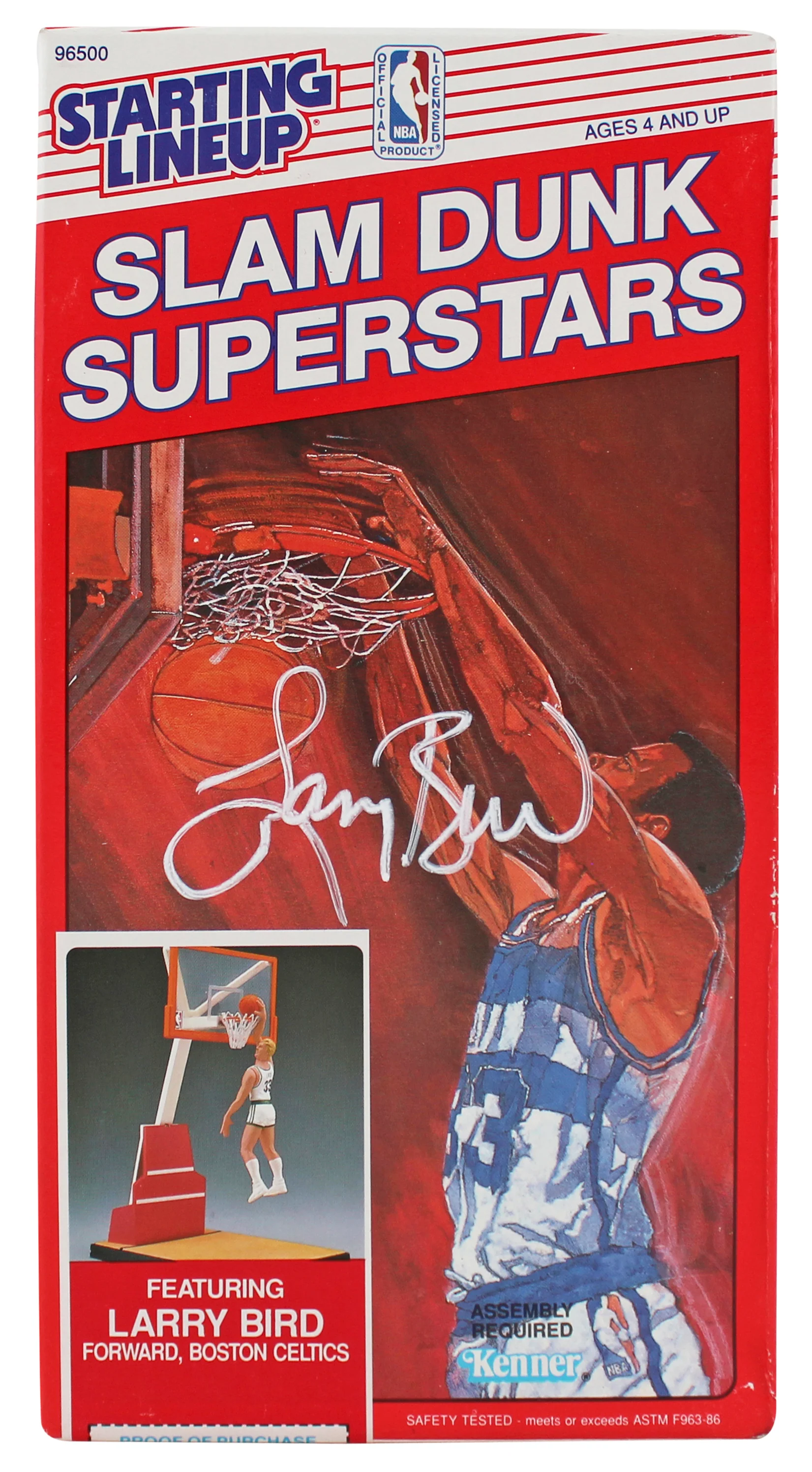 Celtics Larry Bird Signed Sealed 1989 Starting Lineup Slam Dunk BAS W #2W012588 - Image 2
