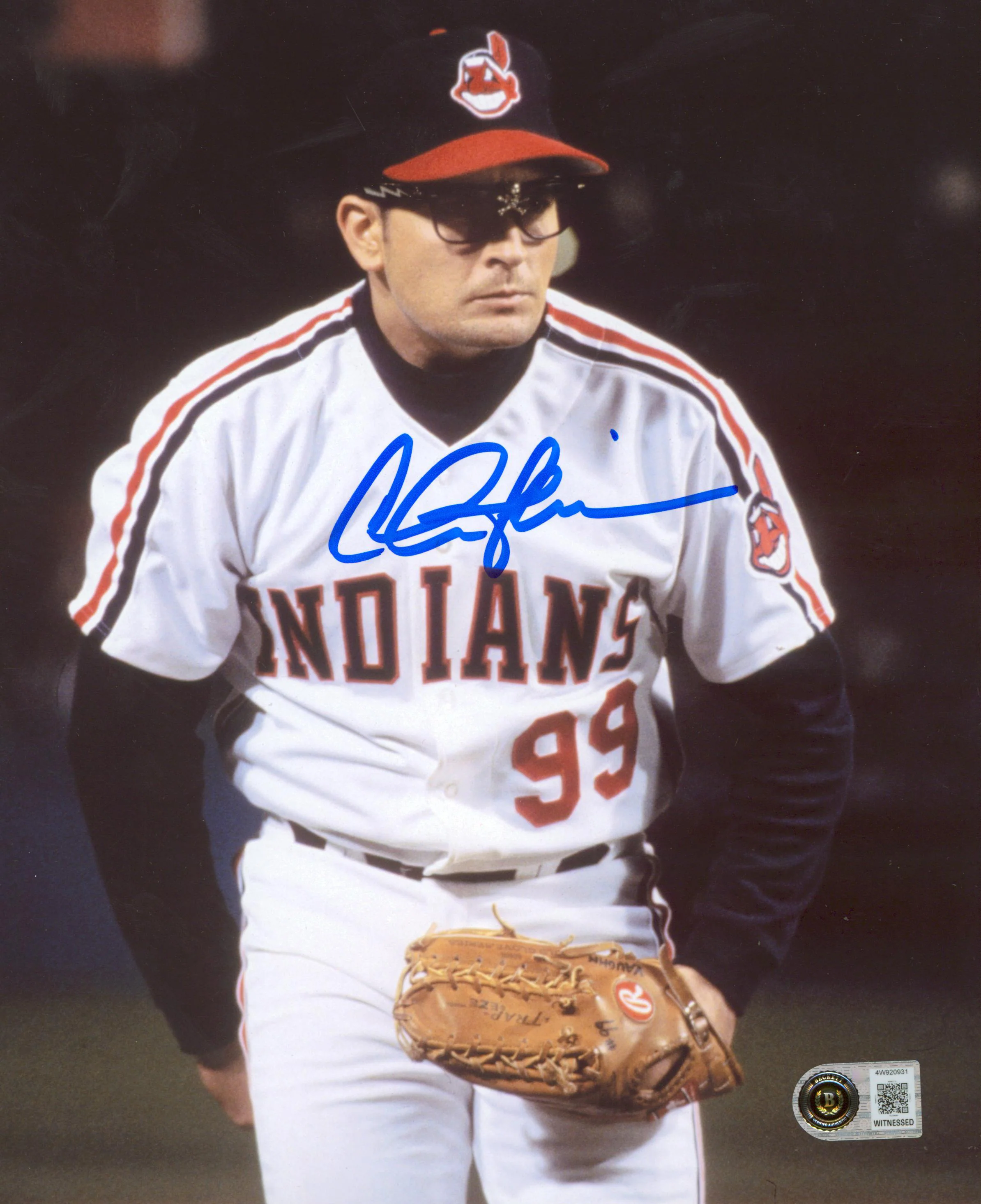 Charlie Sheen Major League Signed 8x10 Vertical Closeup Photo BAS Witnessed - Image 2