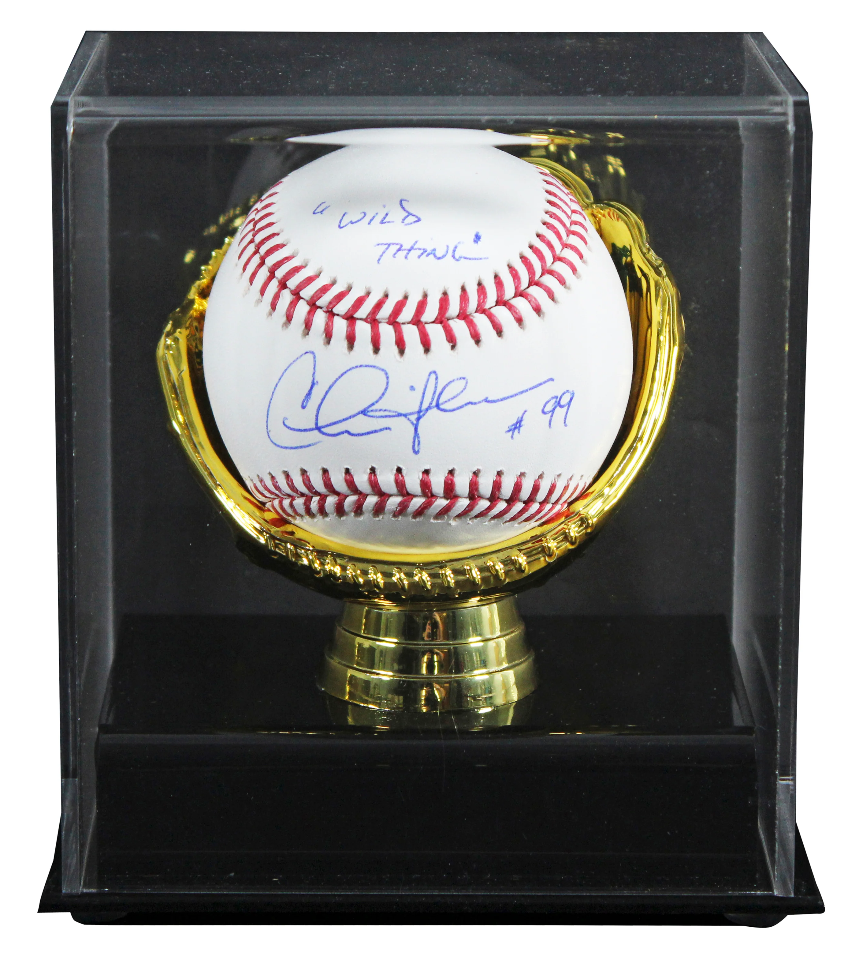 Charlie Sheen Major League "Wild Thing" Signed Baseball W/ Case BAS Witnessed - Image 2