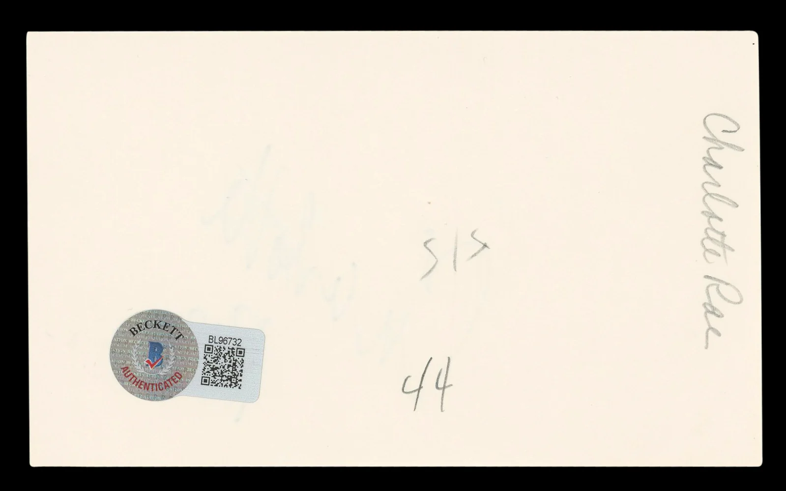Charlotte Rae The Facts of Life Authentic Signed 3x5 Index Card BAS #BL96732 - Image 3