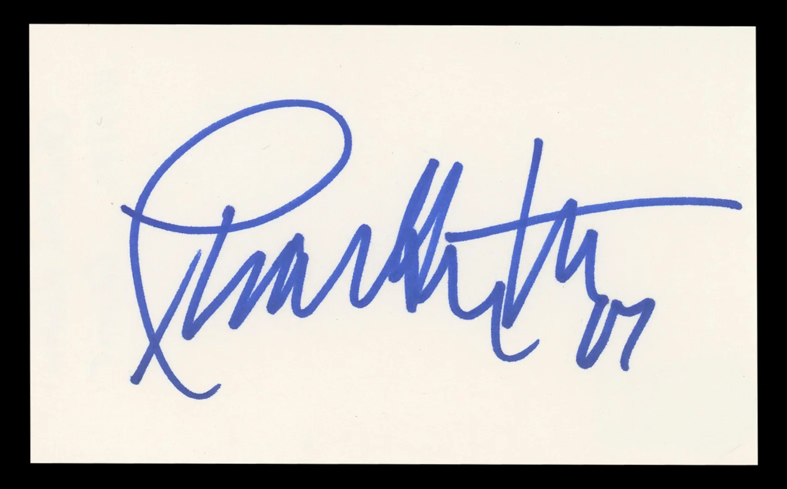 Charlton Heston Ben-Hur Authentic Signed 3x5 Index Card BAS LOA #AC26996