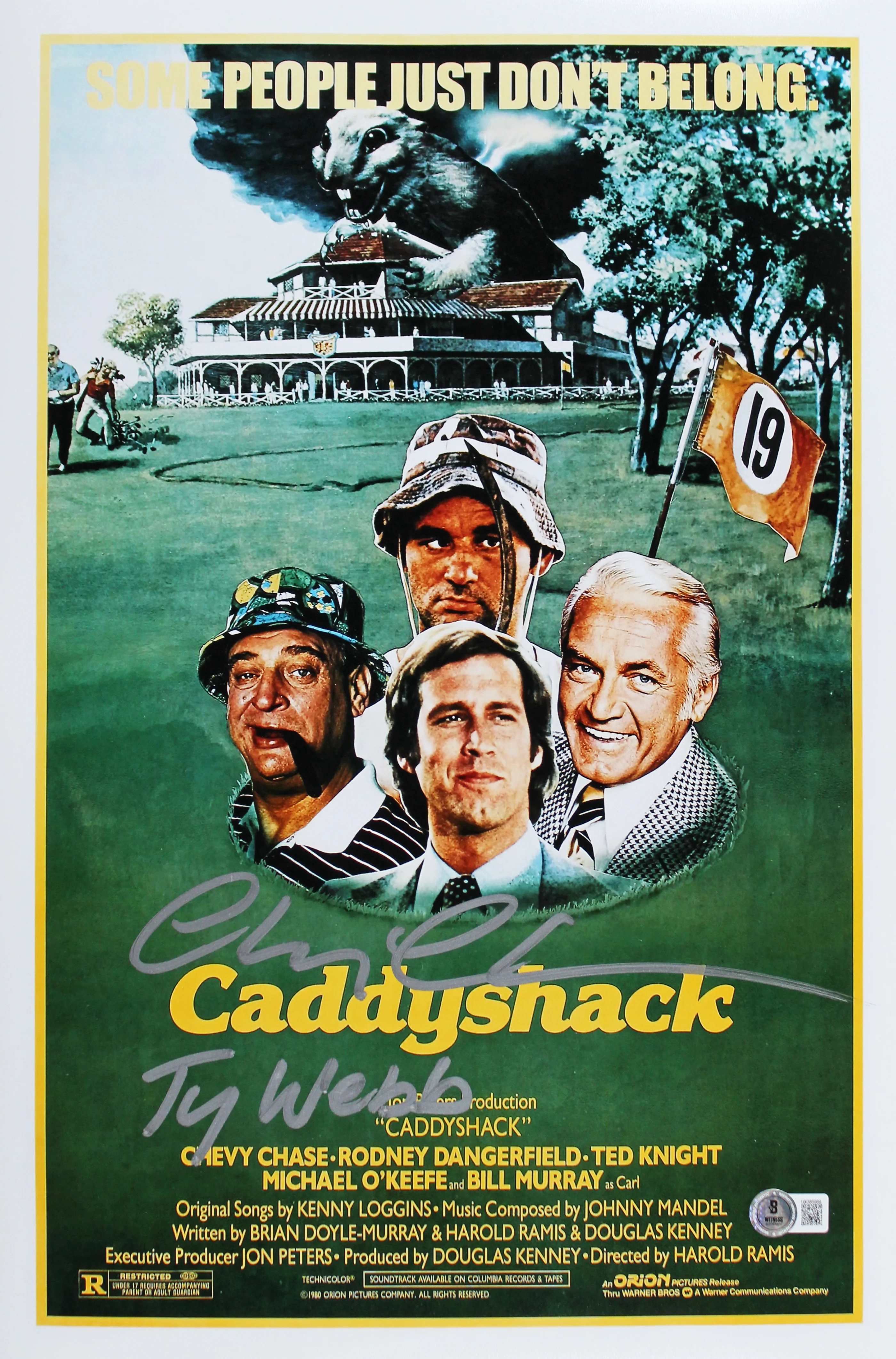 Chevy Chase Caddyshack "Ty Webb" Authentic Signed 12x18 Photo BAS #1W385989 - Image 2