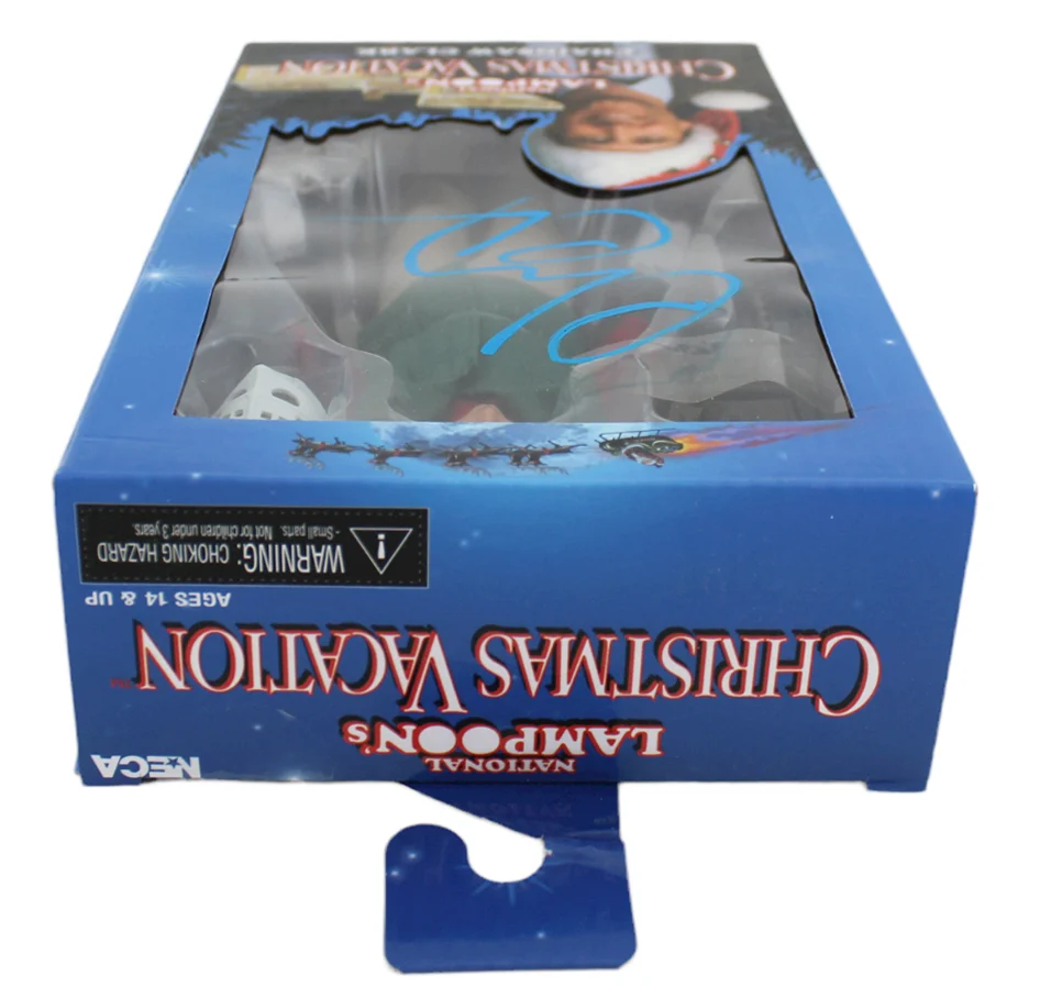 Chevy Chase Christmas Vacation Signed NECA Chainsaw Clark Figure Blue Sig BAS W - Image 5