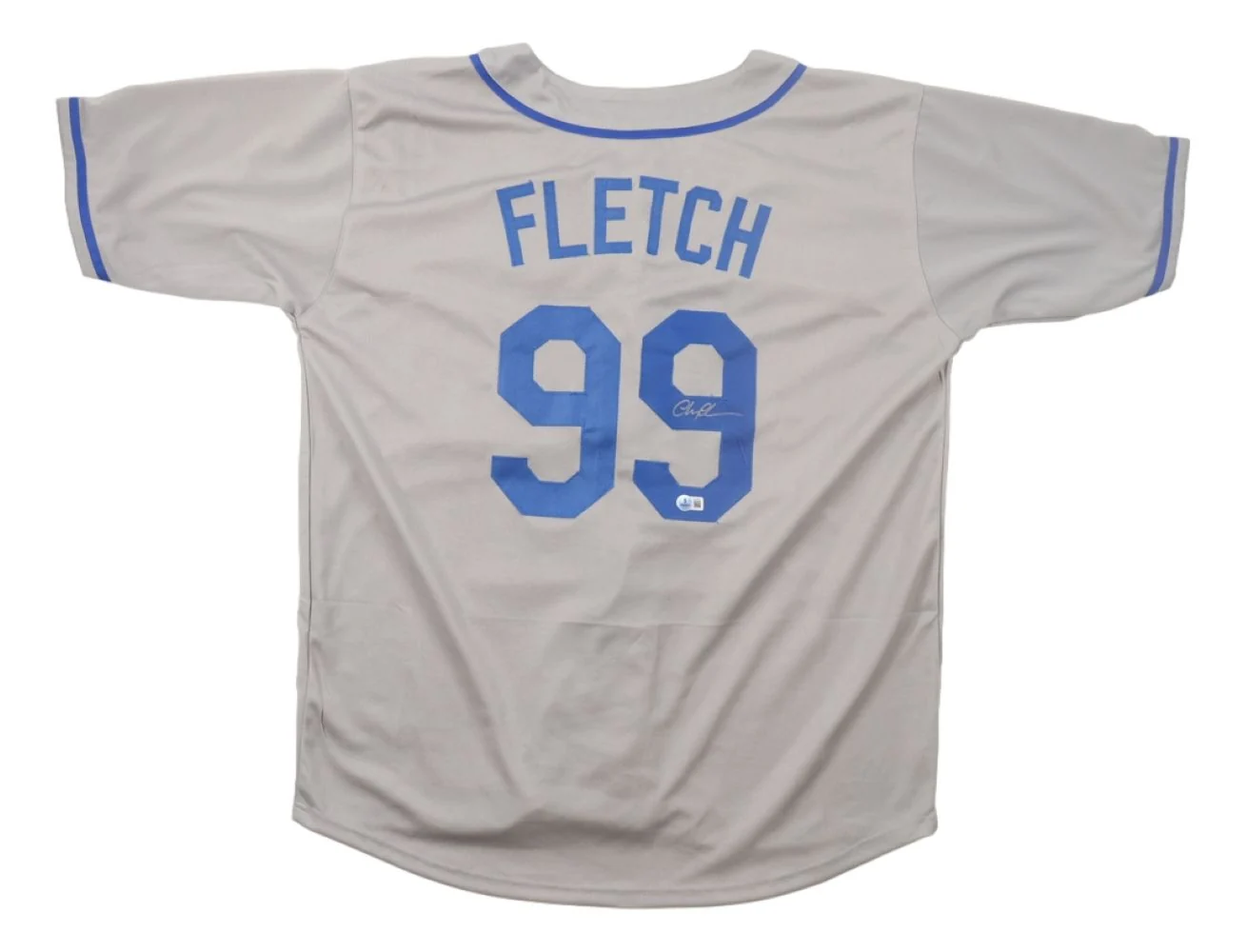 Chevy Chase Signed Los Angeles Gray Fletch Baseball Jersey BAS