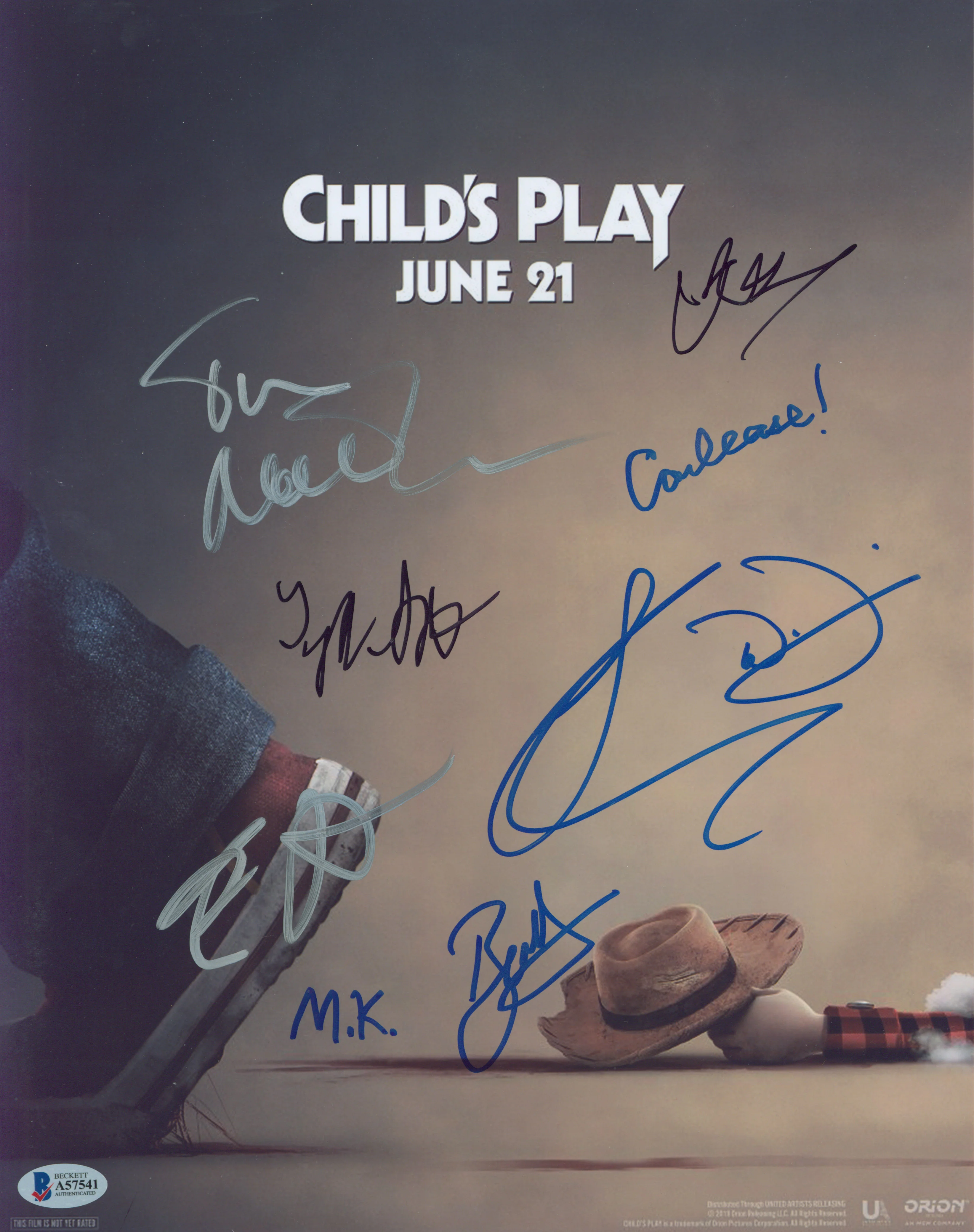 Child's Play (9) Lewis, Matheson, Consiglio, +6 Signed 11x14 Photo BAS #A57541 - Image 2