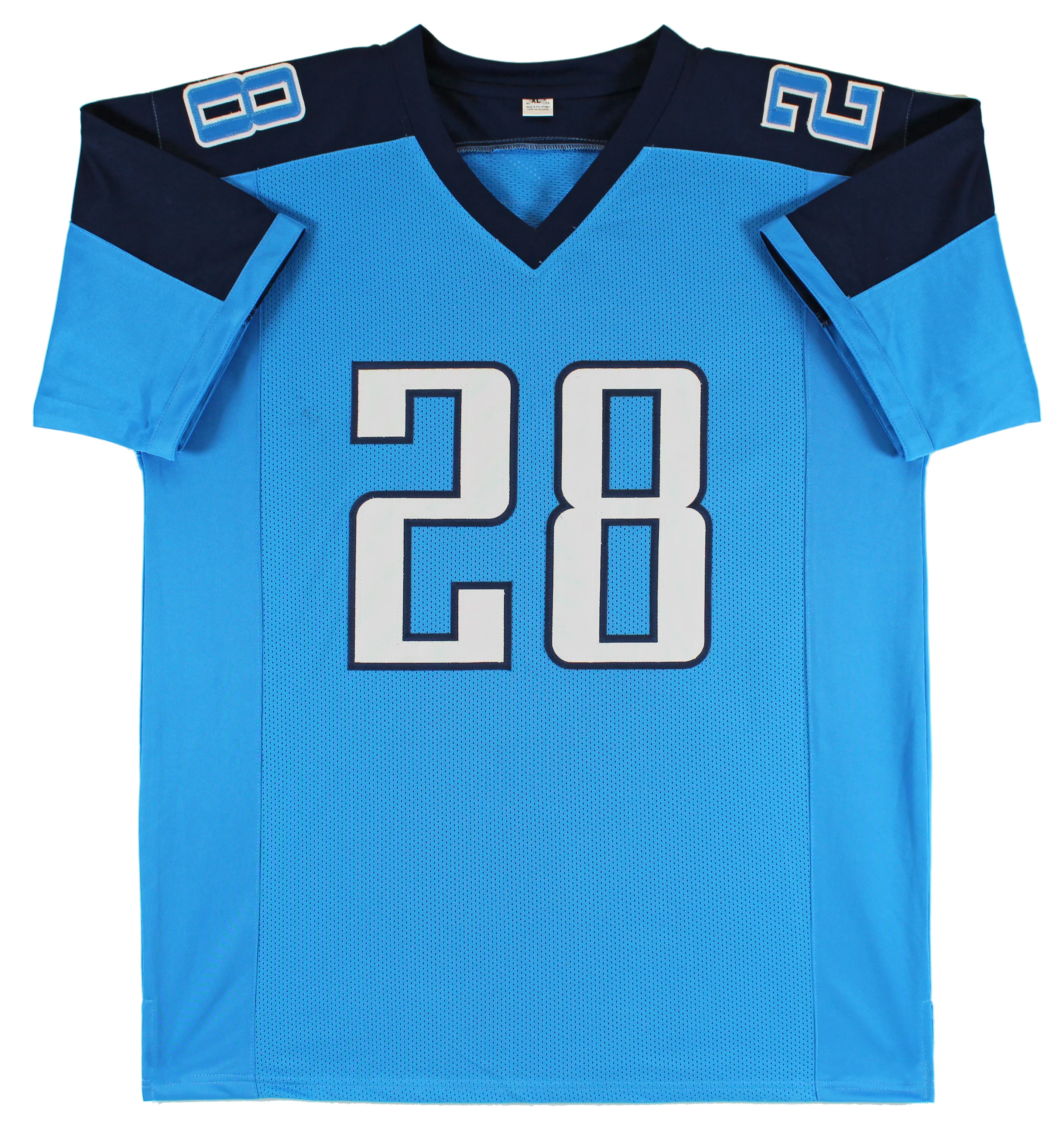 Chris Johnson Authentic Signed Blue Pro Style Jersey Autographed BAS Witnessed - Image 4