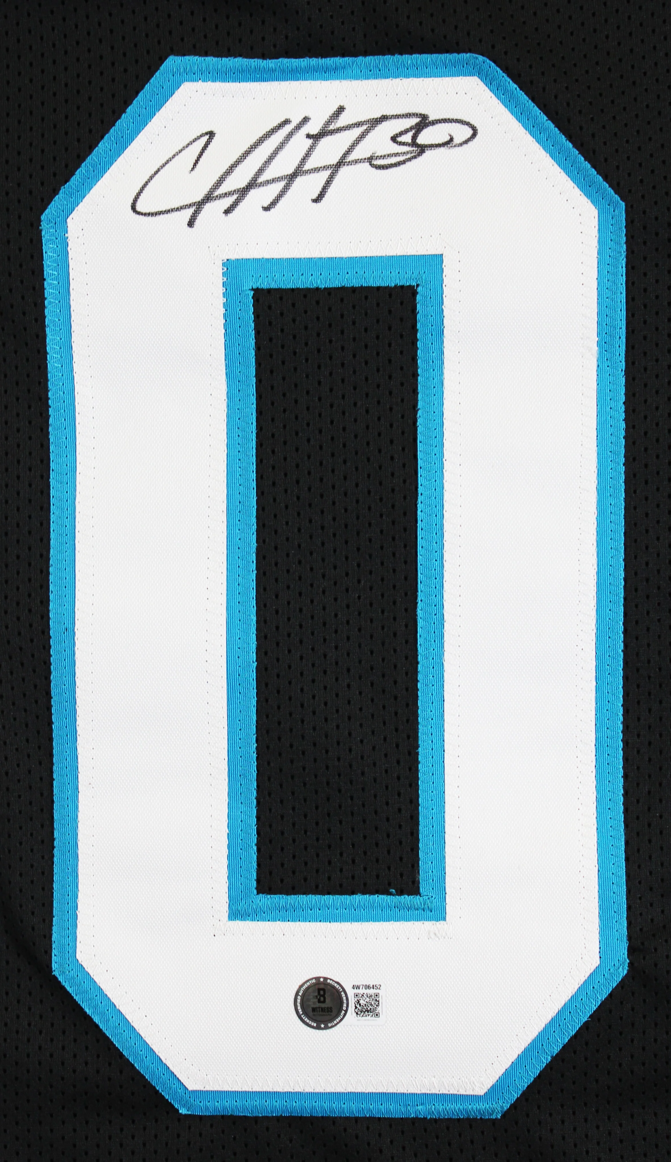 Chuba Hubbard Authentic Signed Black Pro Style Jersey BAS Witnessed 2 - Image 3