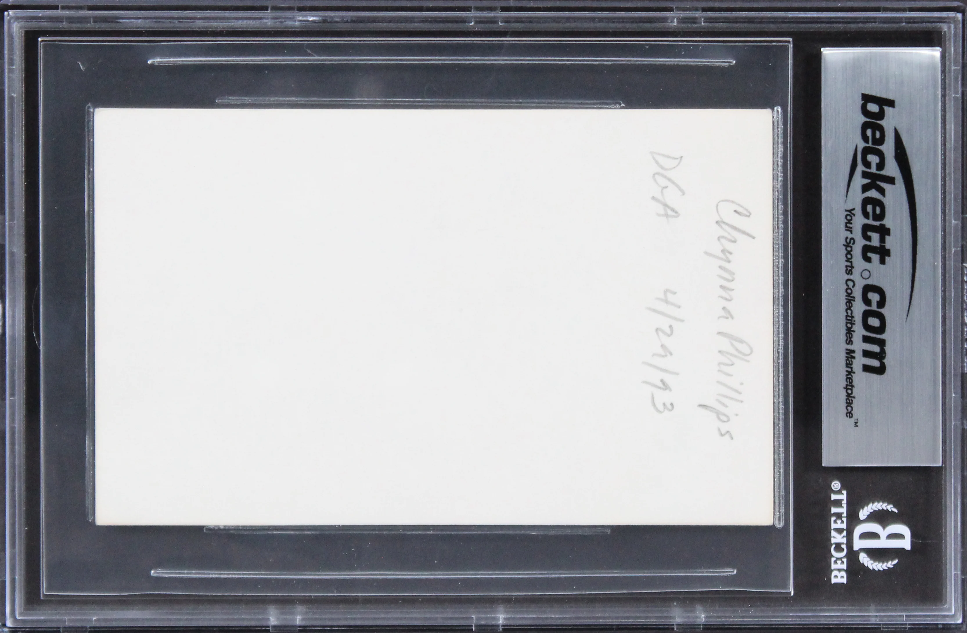 Chynna Phillips Bridesmaids Authentic Signed 3x5 Index Card BAS Slabbed 5 - Image 3