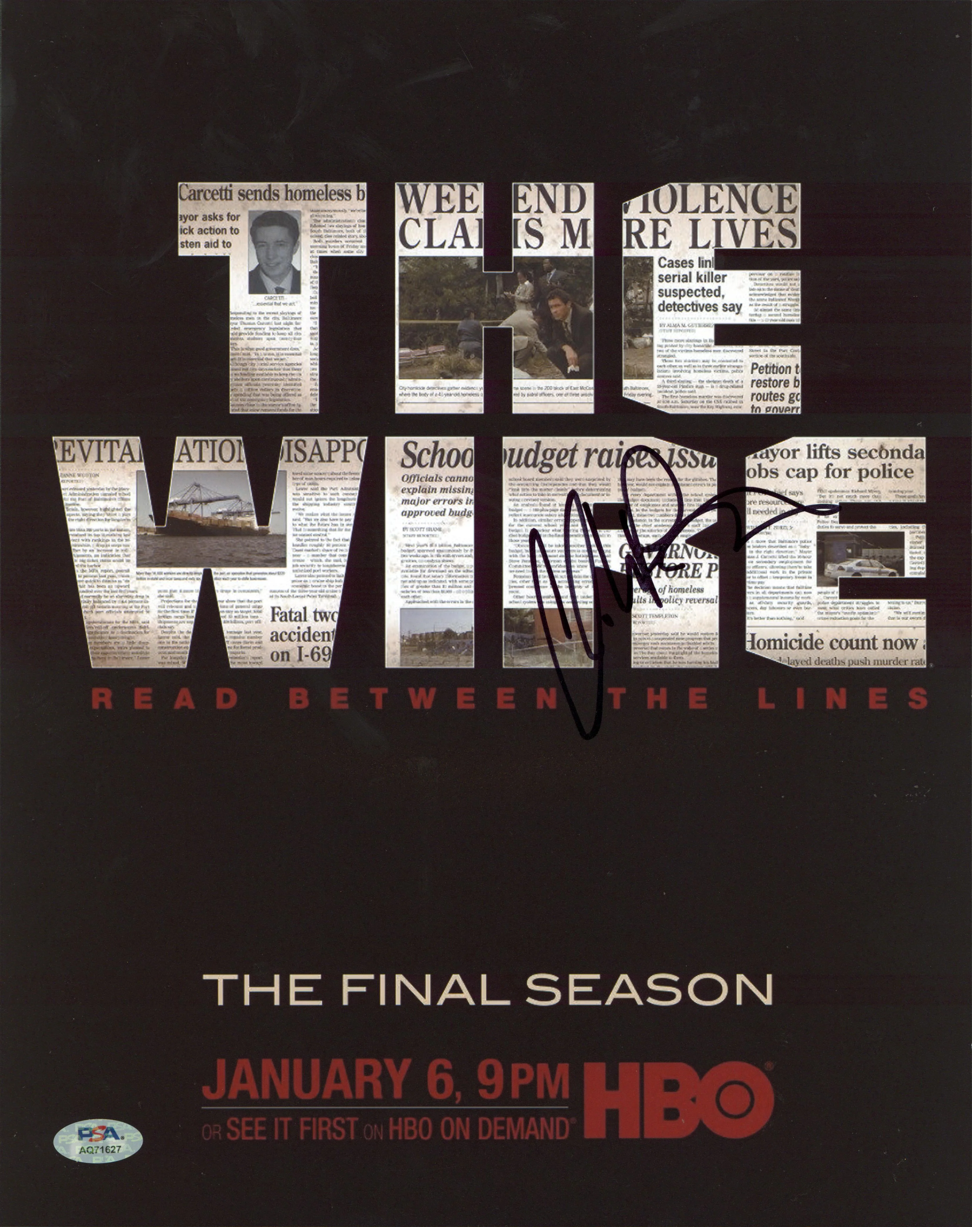 Clarke Peters The Wire Authentic Signed 11x14 Vertical Photo PSA/DNA #AQ71627 - Image 2