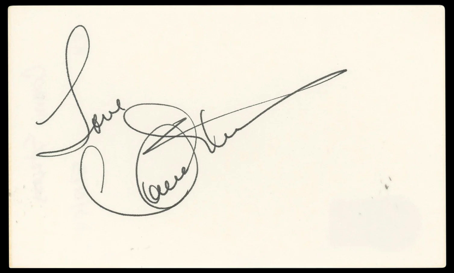 Connie Stevens Hawaiian Eye "Love" Authentic Signed 3x5 Index Card BAS #BN33258 - Image 2