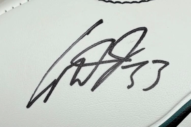 Cooper Dejean Signed Philadelphia Eagles Logo Football Fanatics w/ Case - Image 2