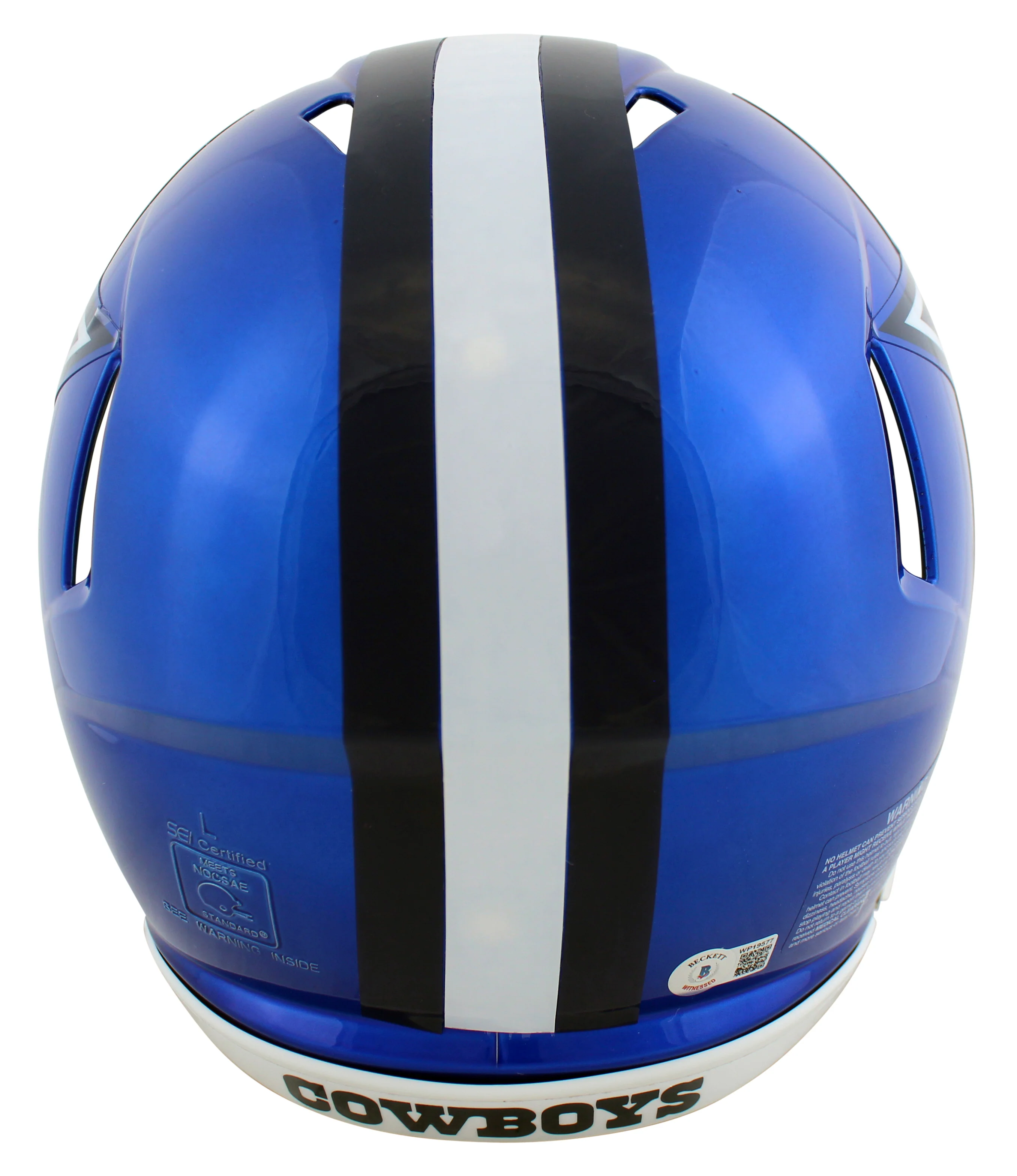 Cowboys Dak Prescott Signed Flash Full Size Speed Proline Helmet BAS Witnessed - Image 4