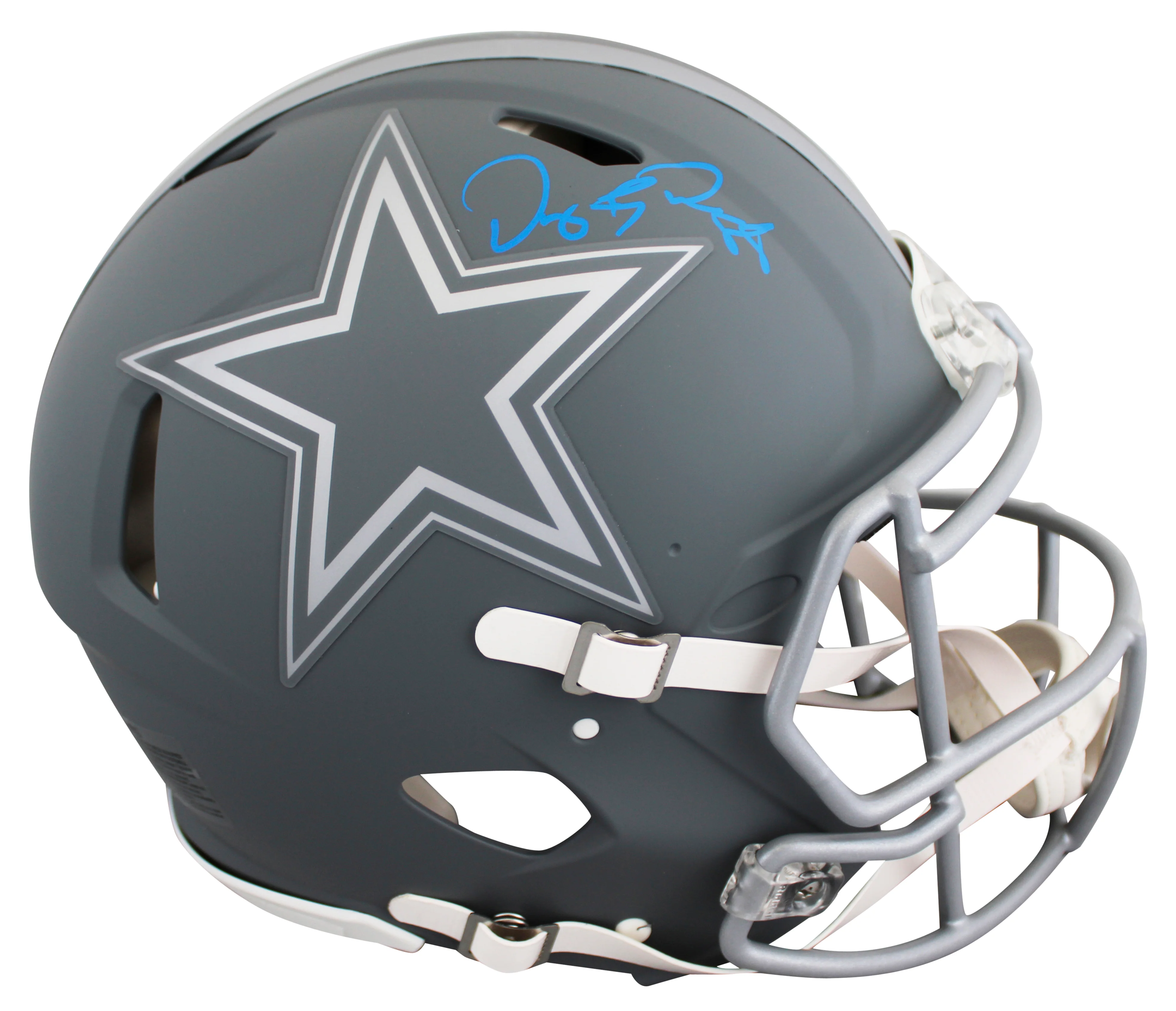 Cowboys Dez Bryant Signed Slate Full Size Speed Proline Helmet BAS Witnessed - Image 2