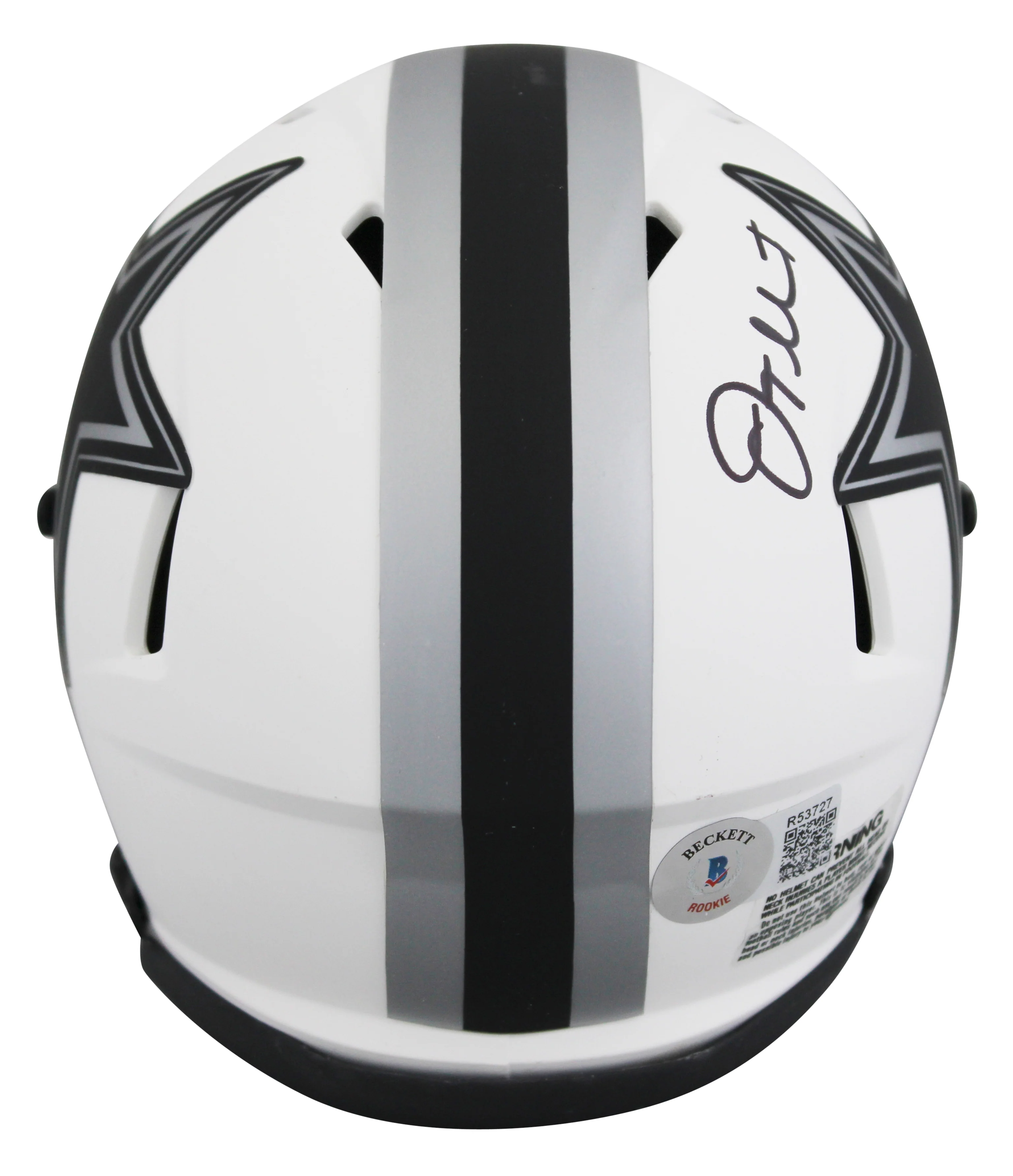 Cowboys Jalen Tolbert Authentic Signed Lunar Speed Mini Helmet BAS #R53727 - Image 3