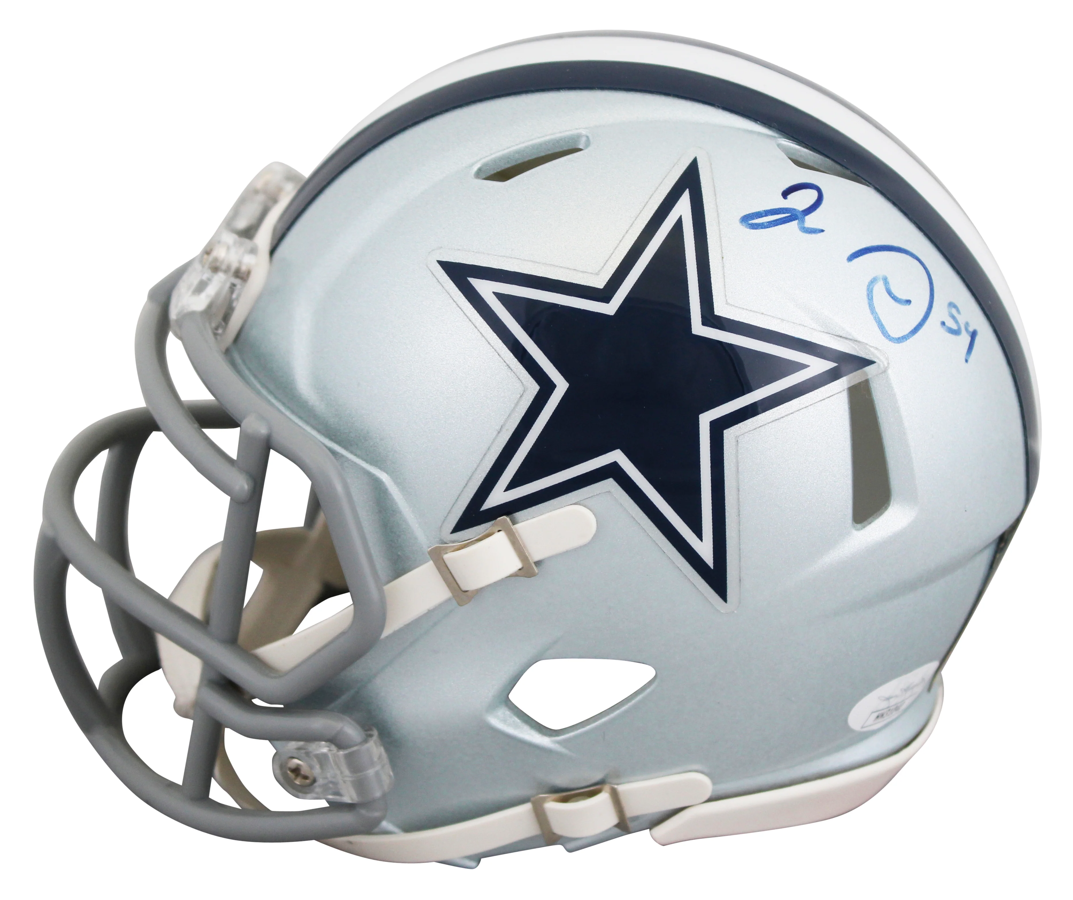 Cowboys Jaylon Smith Authentic Signed Silver Speed Mini Helmet JSA #HH31040