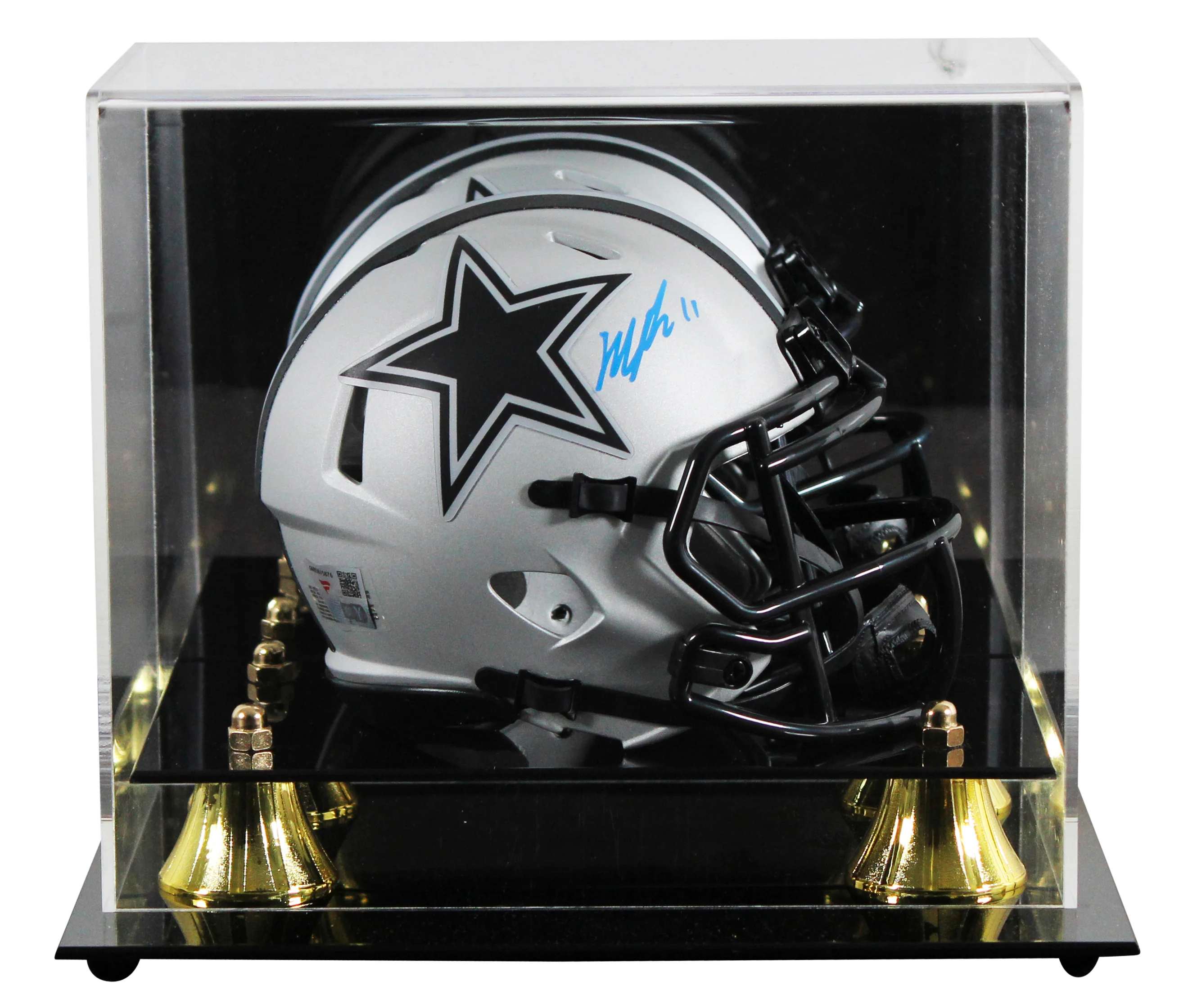 Cowboys Micah Parsons Authentic Signed Rave Speed Mini Helmet w/ Case Fanatics - Image 2