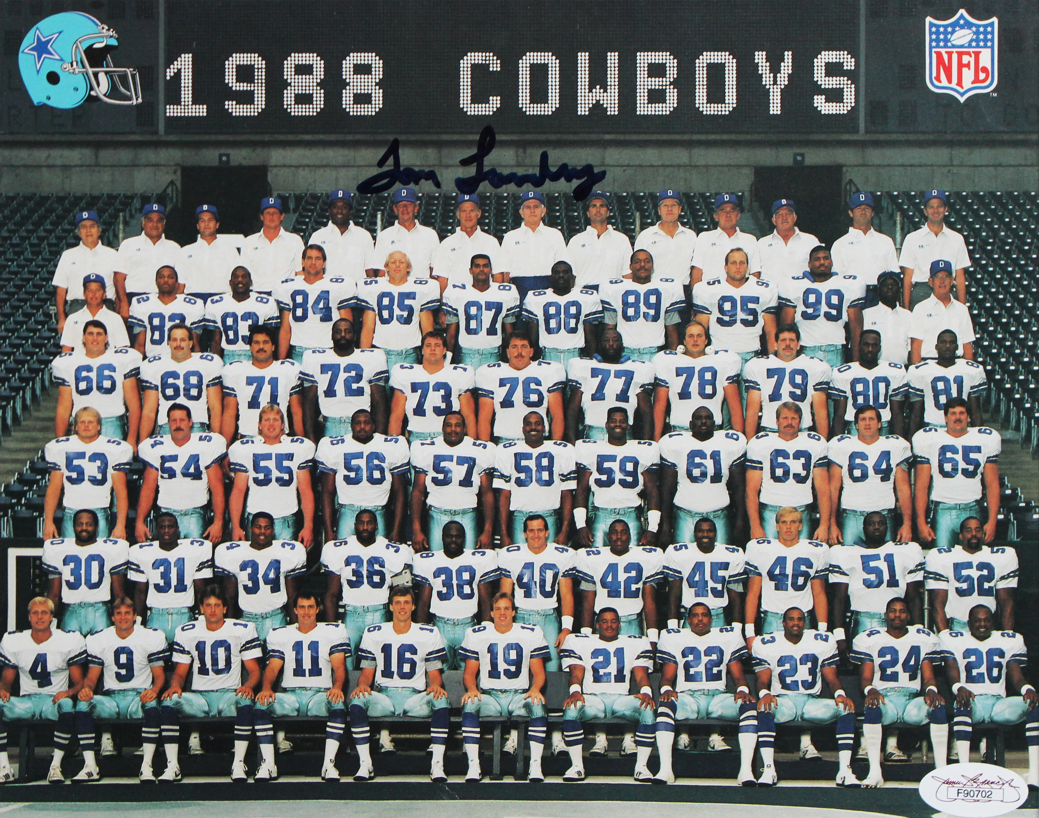 Cowboys Tom Landry Authentic Signed 8x10 Framed Photo Autographed JSA #F90702 - Image 3