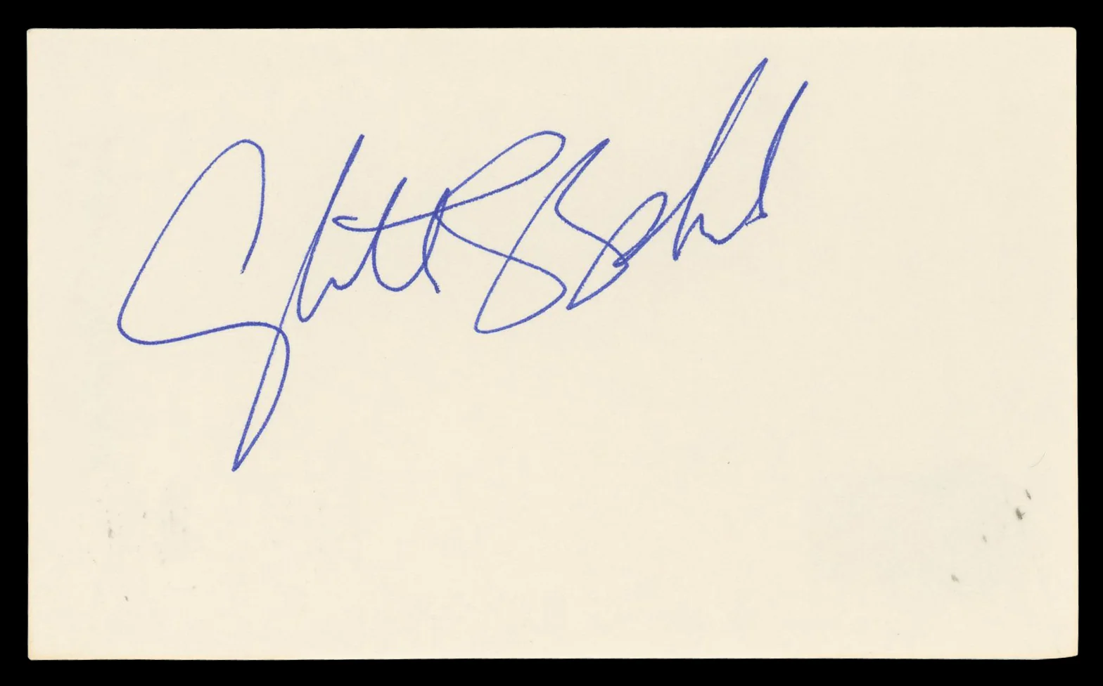 Cybill Shepherd Cybill Authentic Signed 3x5 Index Card Autographed BAS #BN06547