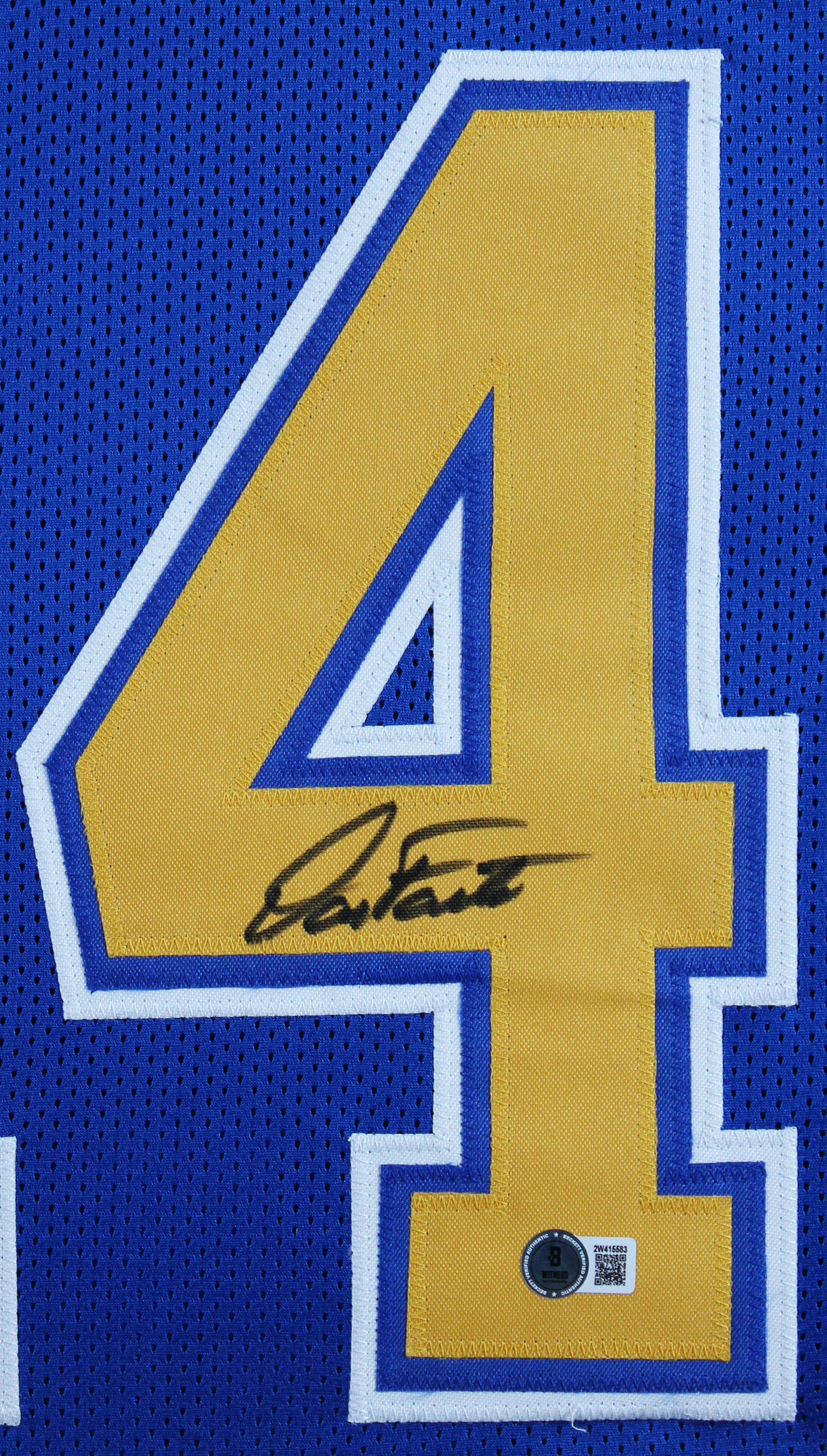 Dan Fouts Authentic Signed Blue Throwback Pro Style Framed Jersey BAS Witnessed - Image 3