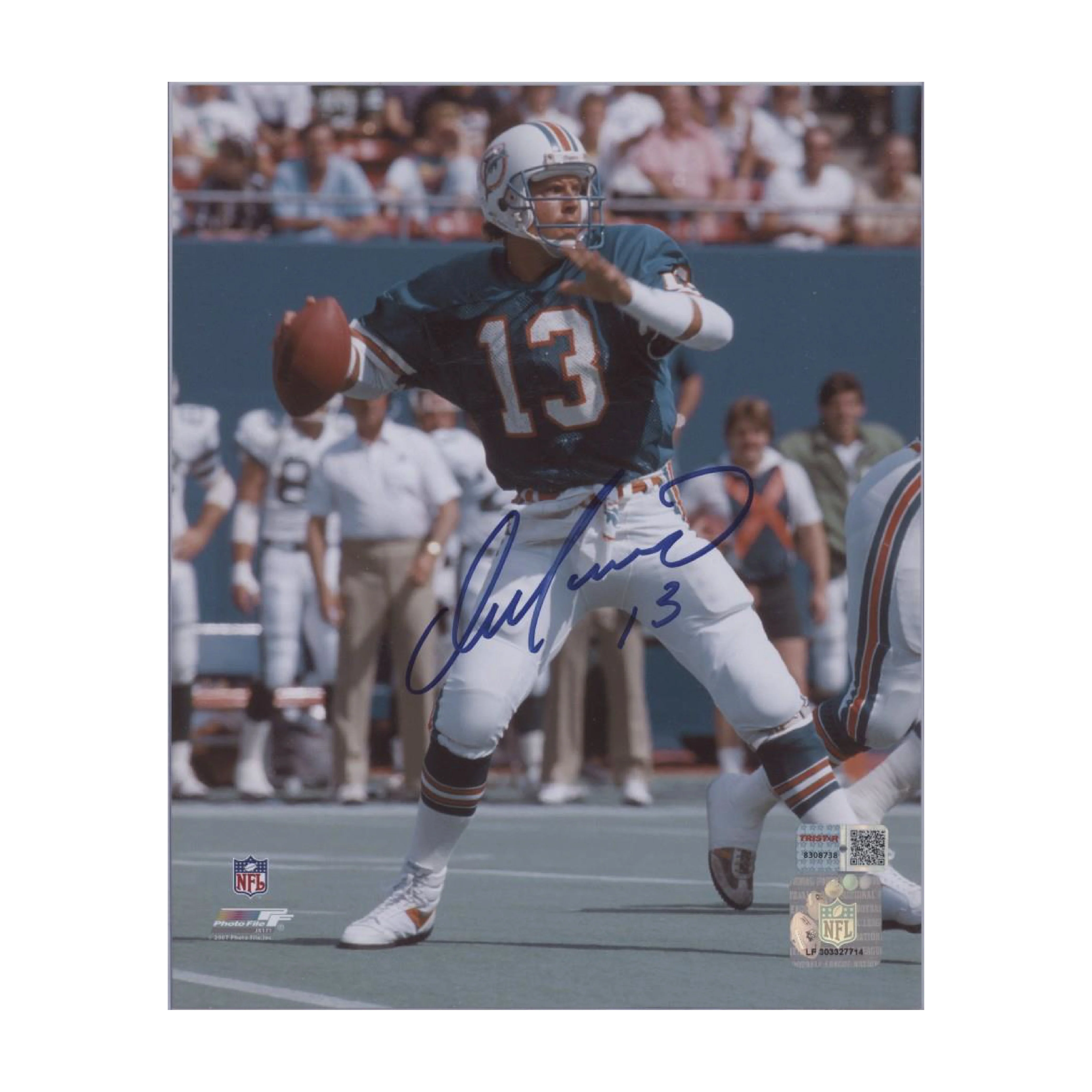 Dan Marino Autographed 8x10 Photograph - Tristar