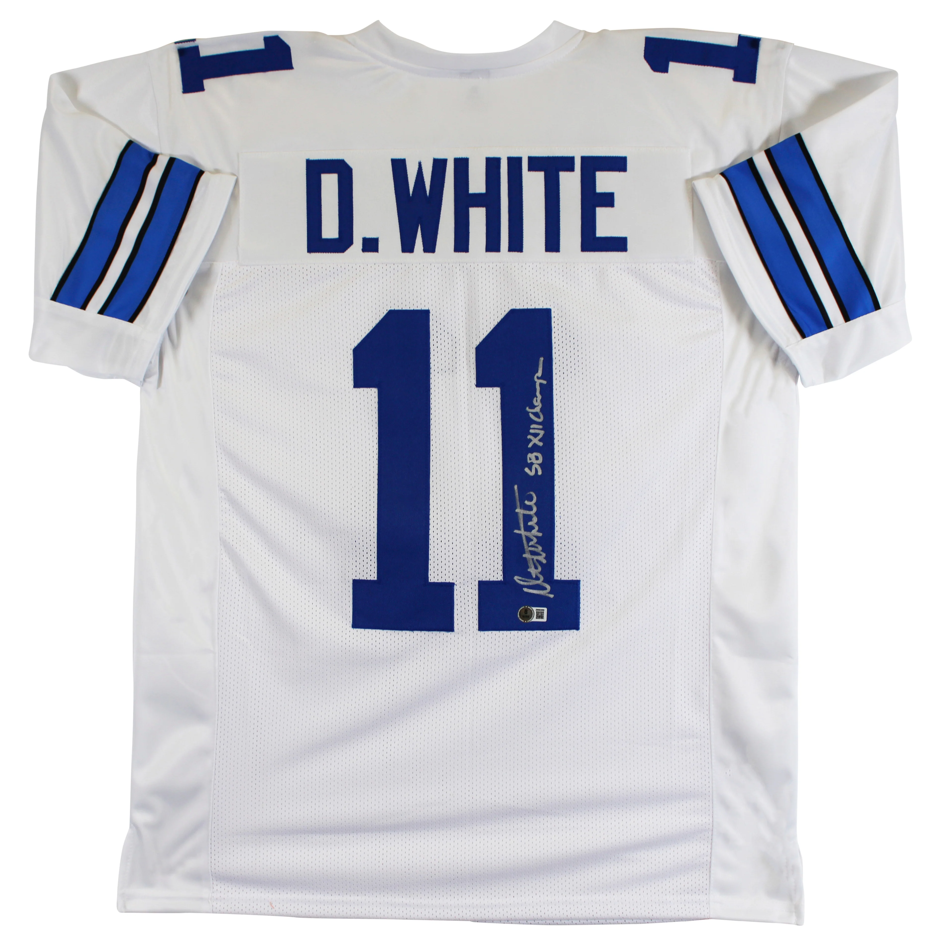 Danny White "SB XII Champs" Signed White Pro Style Jersey BAS Witnessed 2