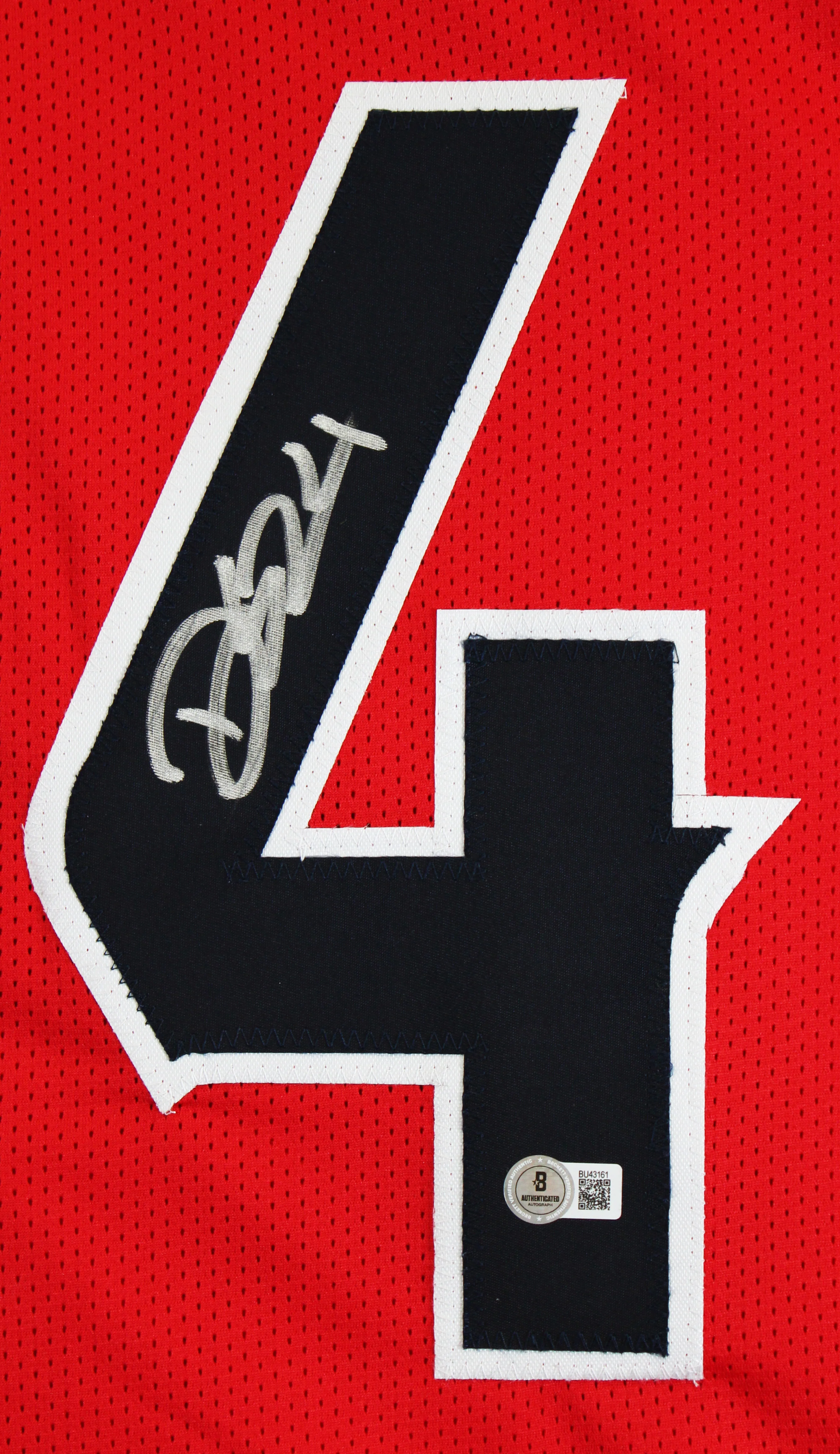 Derek Stingley Jr. Authentic Signed Red Pro Style Jersey BAS Witnessed - Image 3